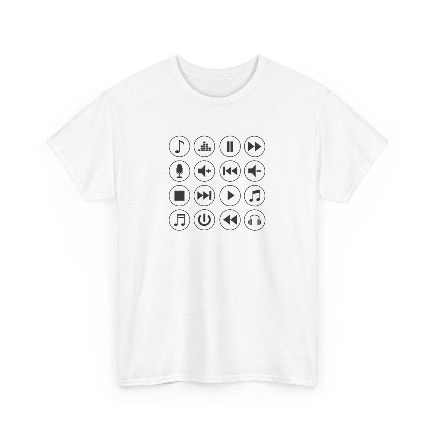 Music Player Symbols Short Sleeve Tee