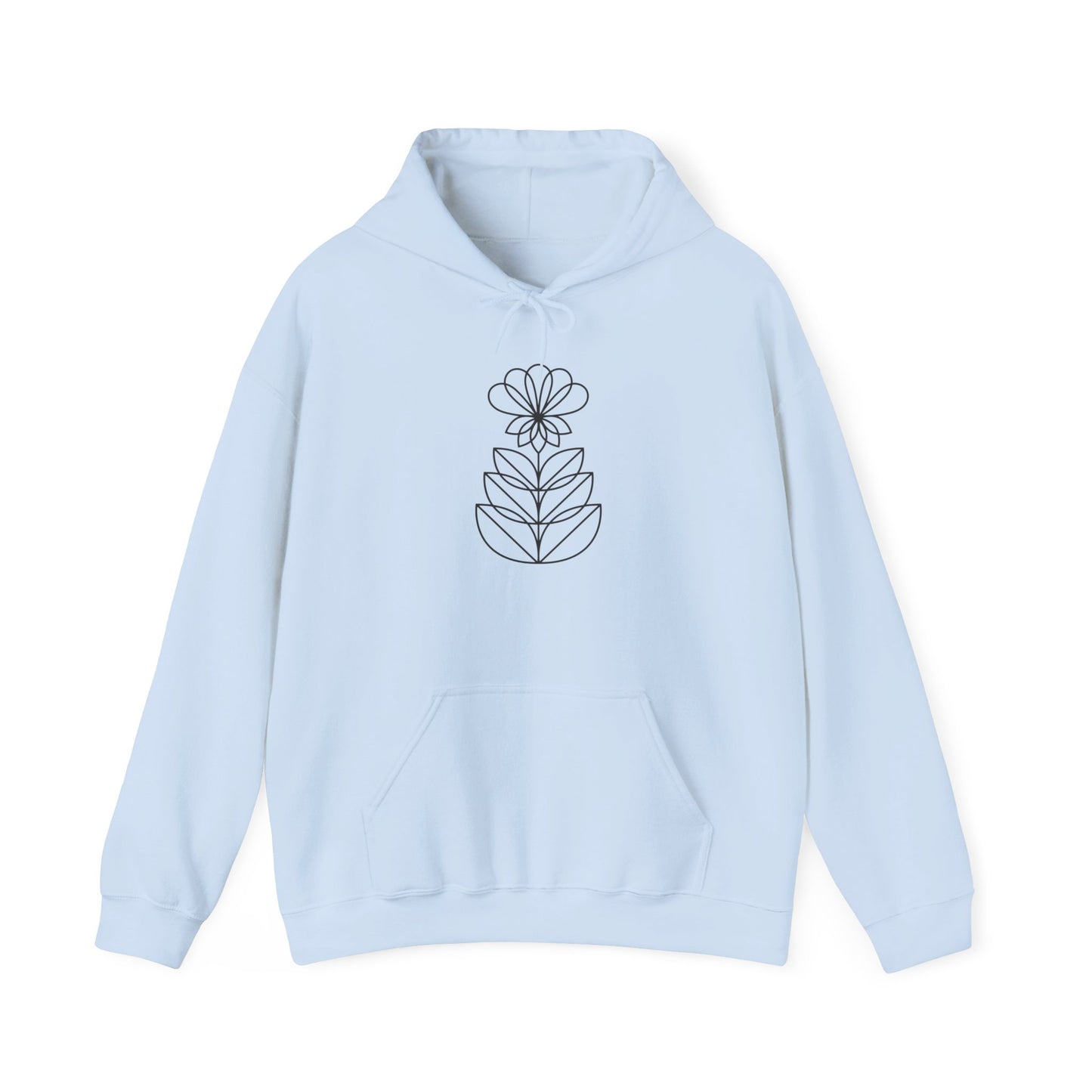 Abstract Flower Hooded Sweatshirt