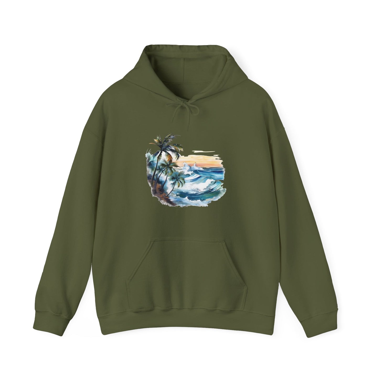 Watercolor Tropical Hooded Sweatshirt