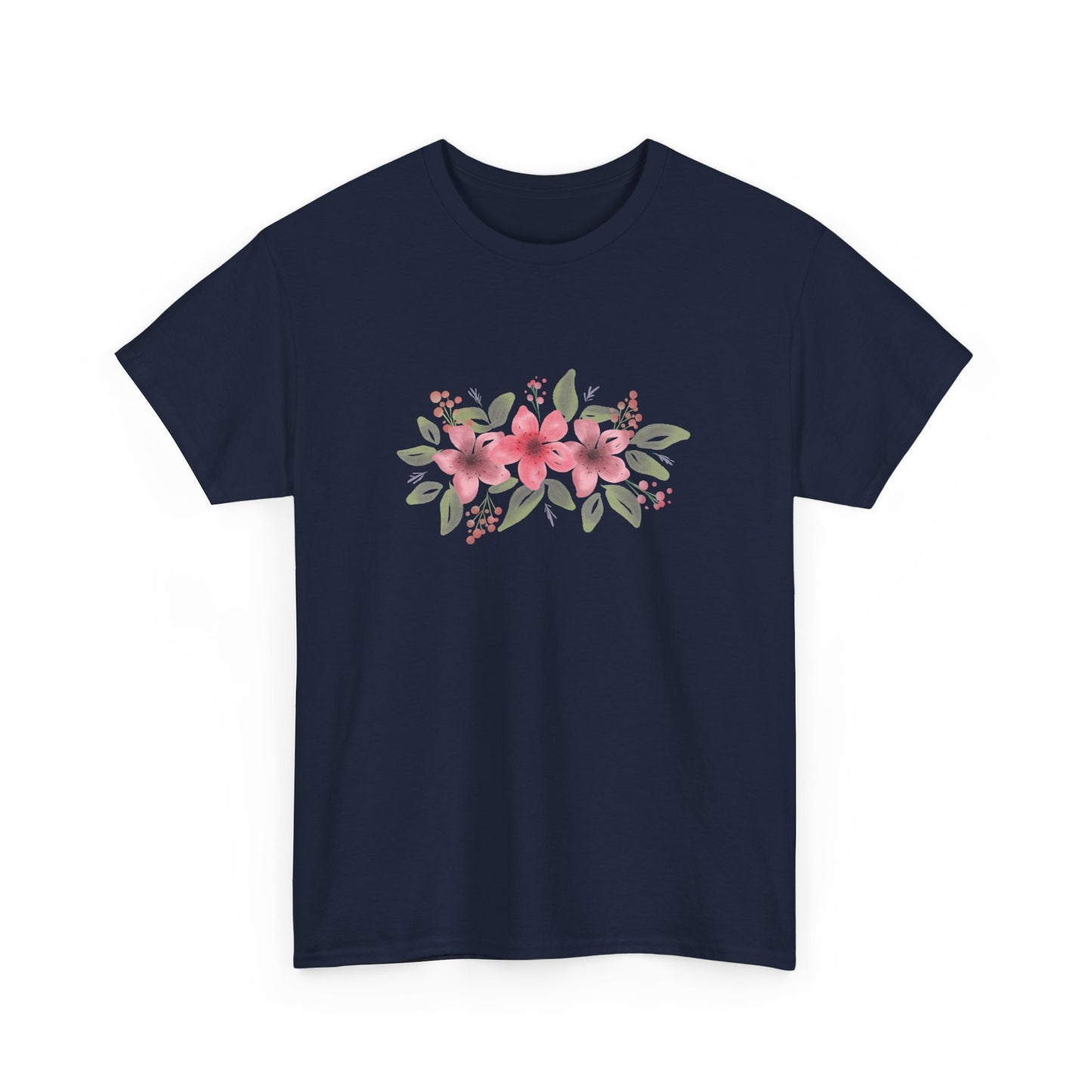 Pink Flowers Short Sleeve Tee