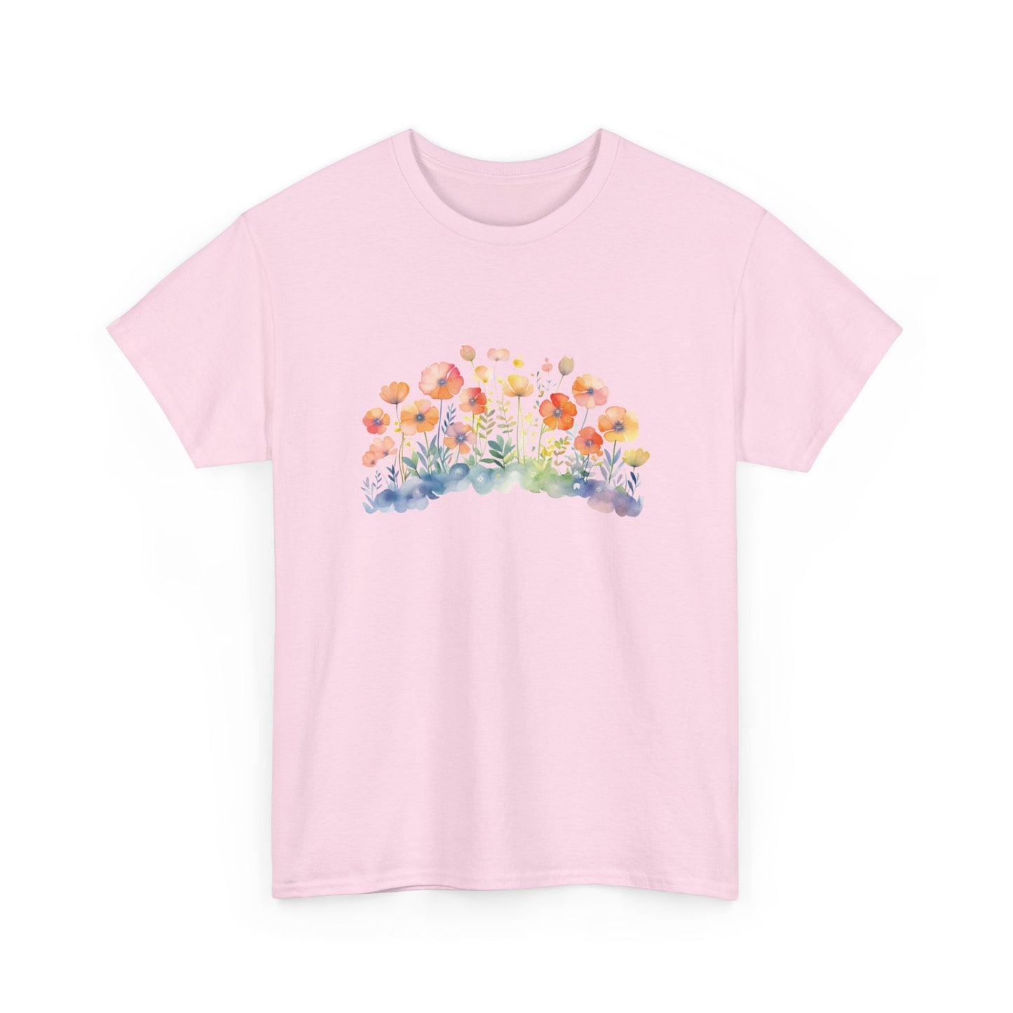 Pretty Watercolor Flowers Short Sleeve Tee