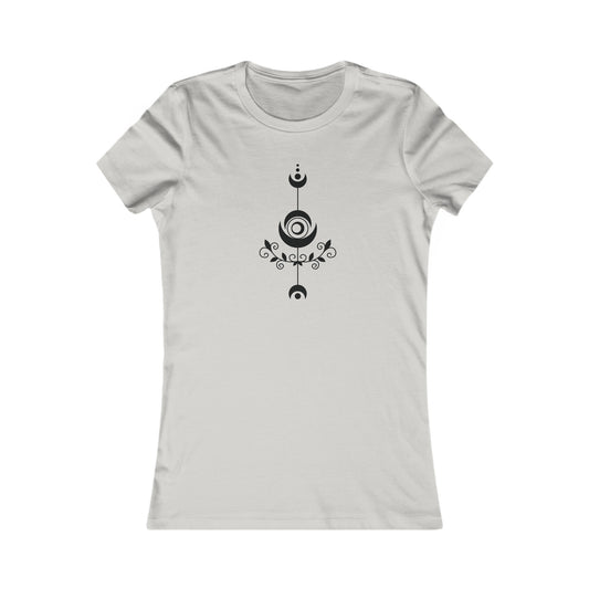 Decorative Moons Fitted Tee