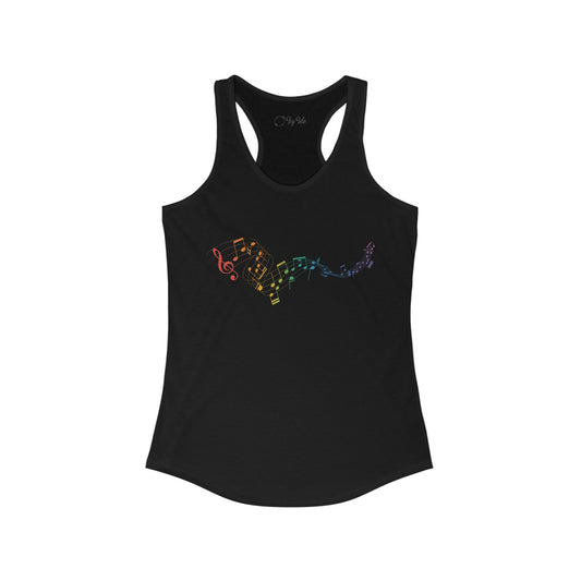 Colorful Music Notes Racerback Tank