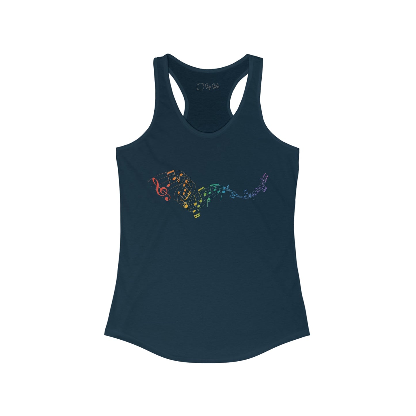 Colorful Music Notes Racerback Tank