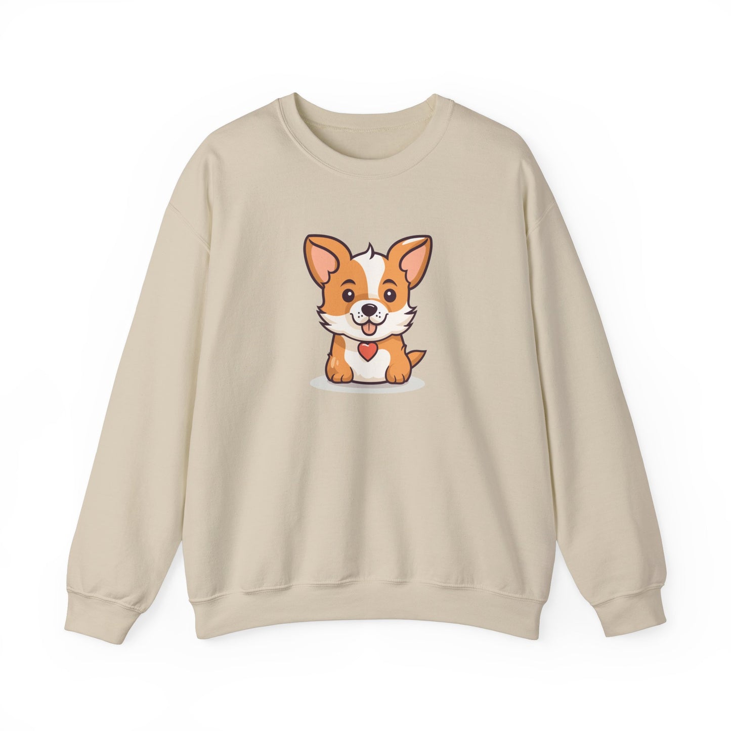 Cute Dog with Heart Sweatshirt
