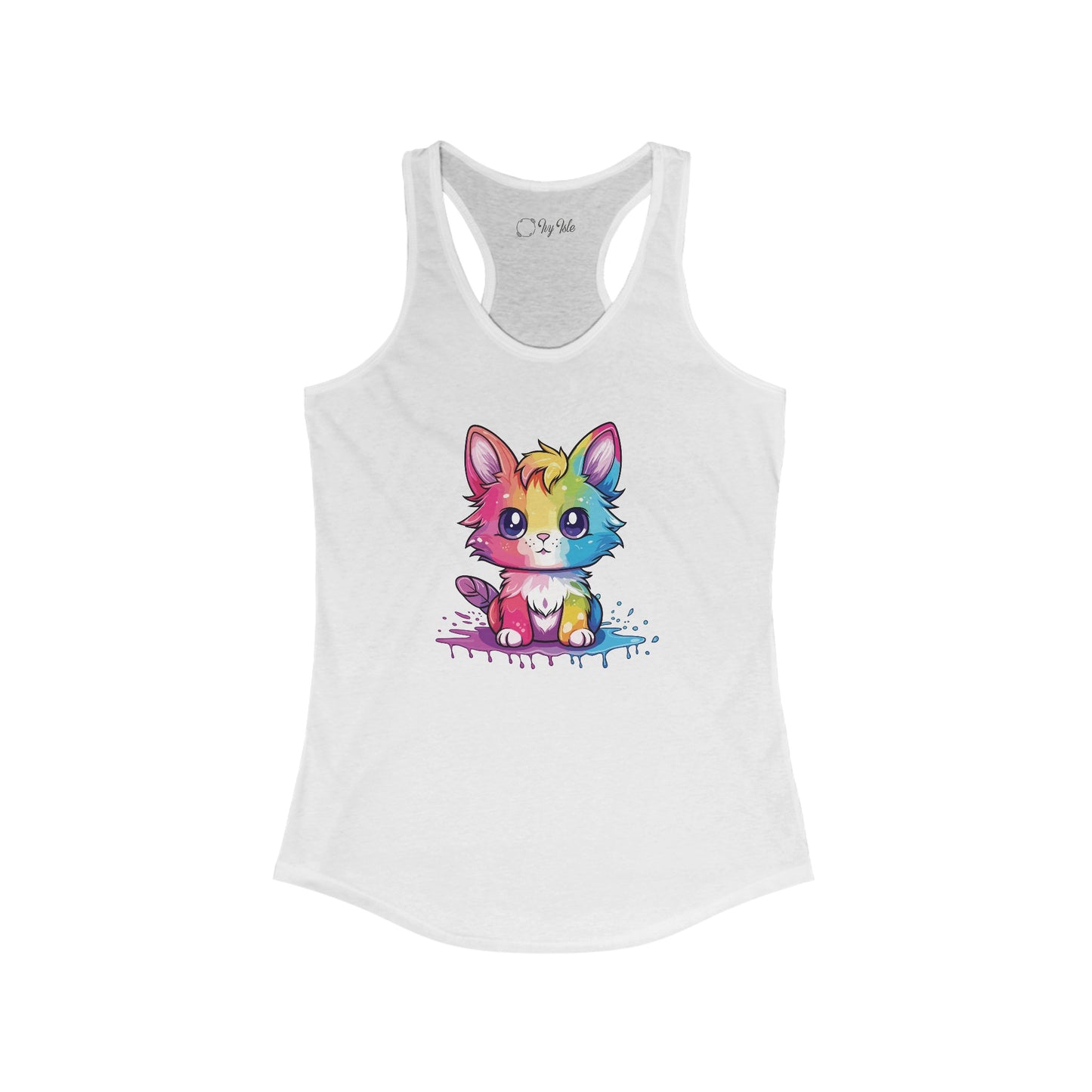 Rainbow Animated Cat Racerback Tank