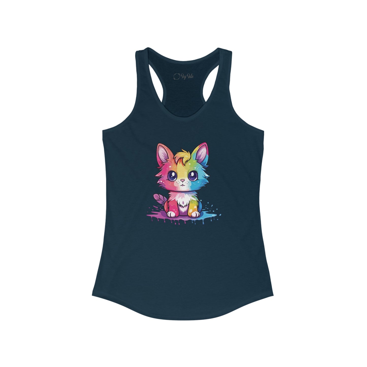 Rainbow Animated Cat Racerback Tank