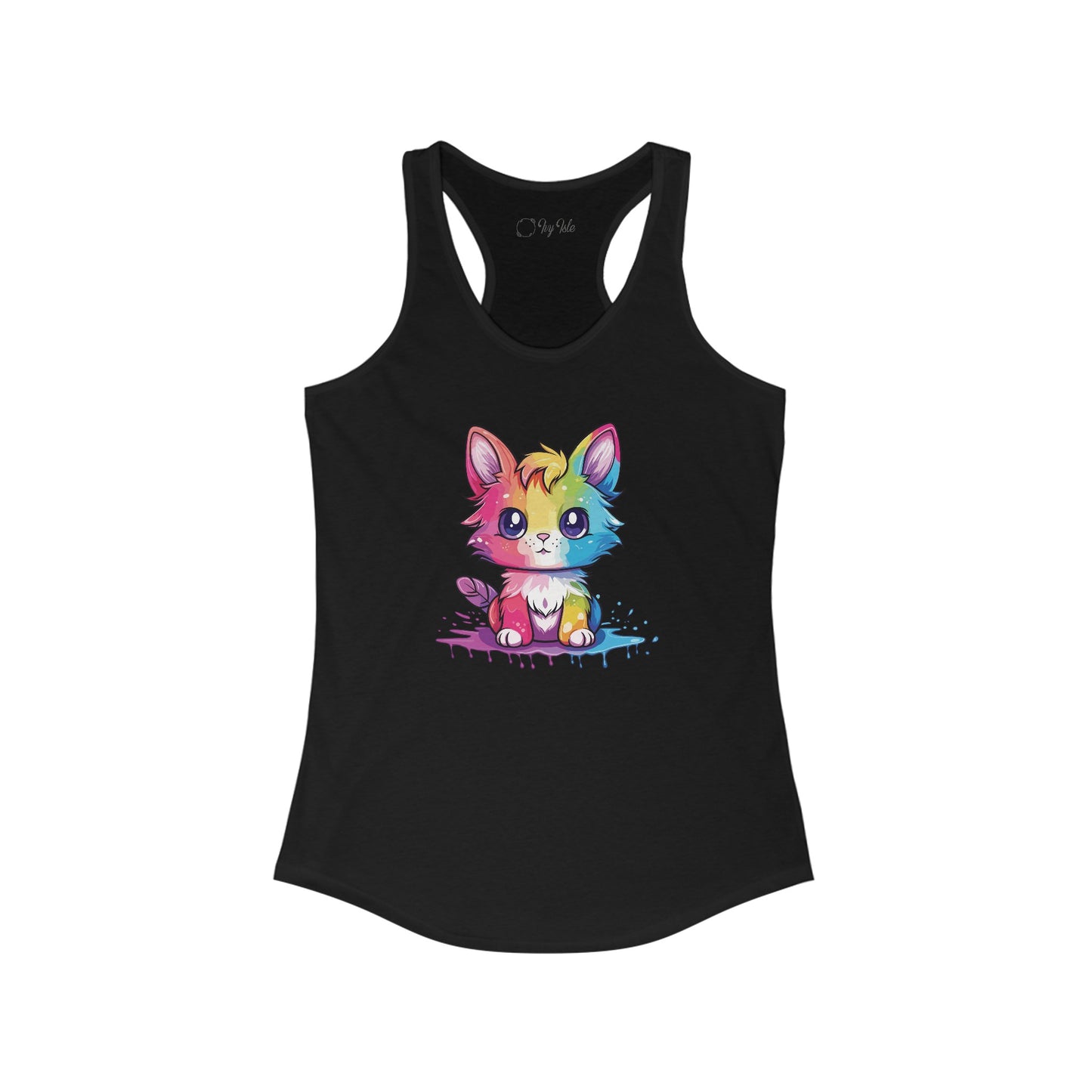 Rainbow Animated Cat Racerback Tank