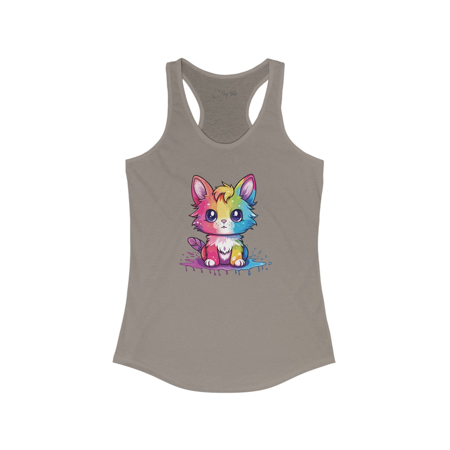 Rainbow Animated Cat Racerback Tank