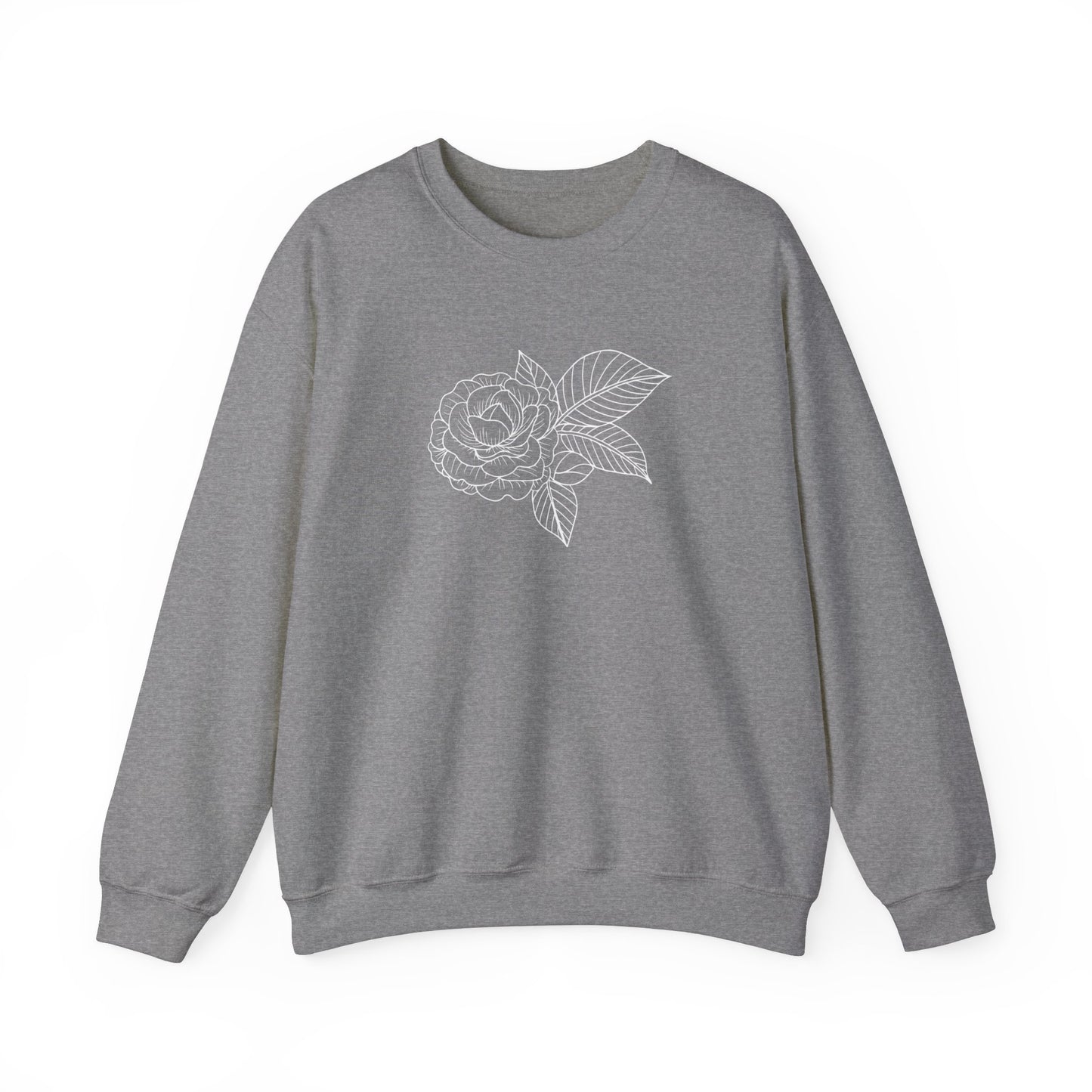 Rose with Leaves Sweatshirt