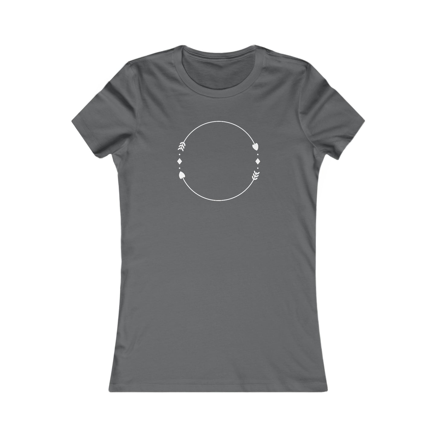 Heart and Arrow Circle Fitted Tee