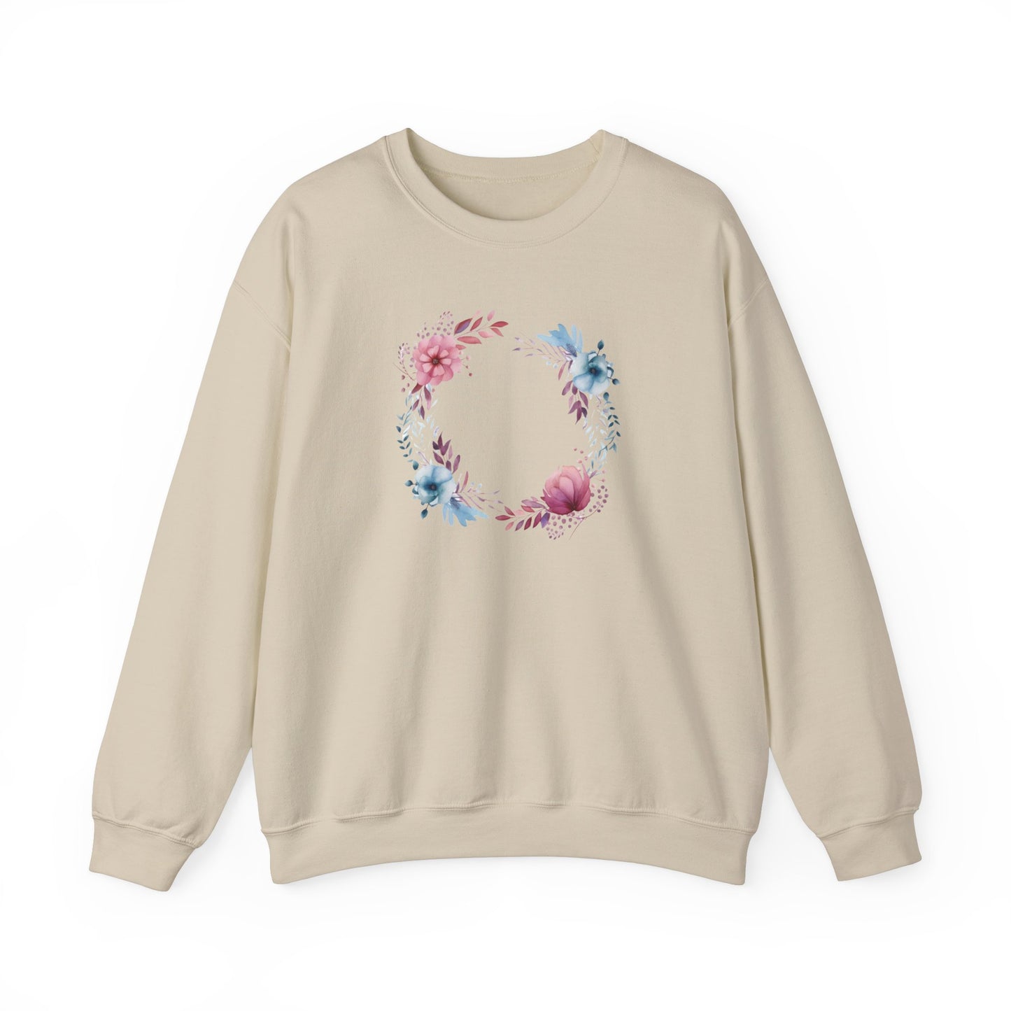Watercolor Flowers Circle Sweatshirt