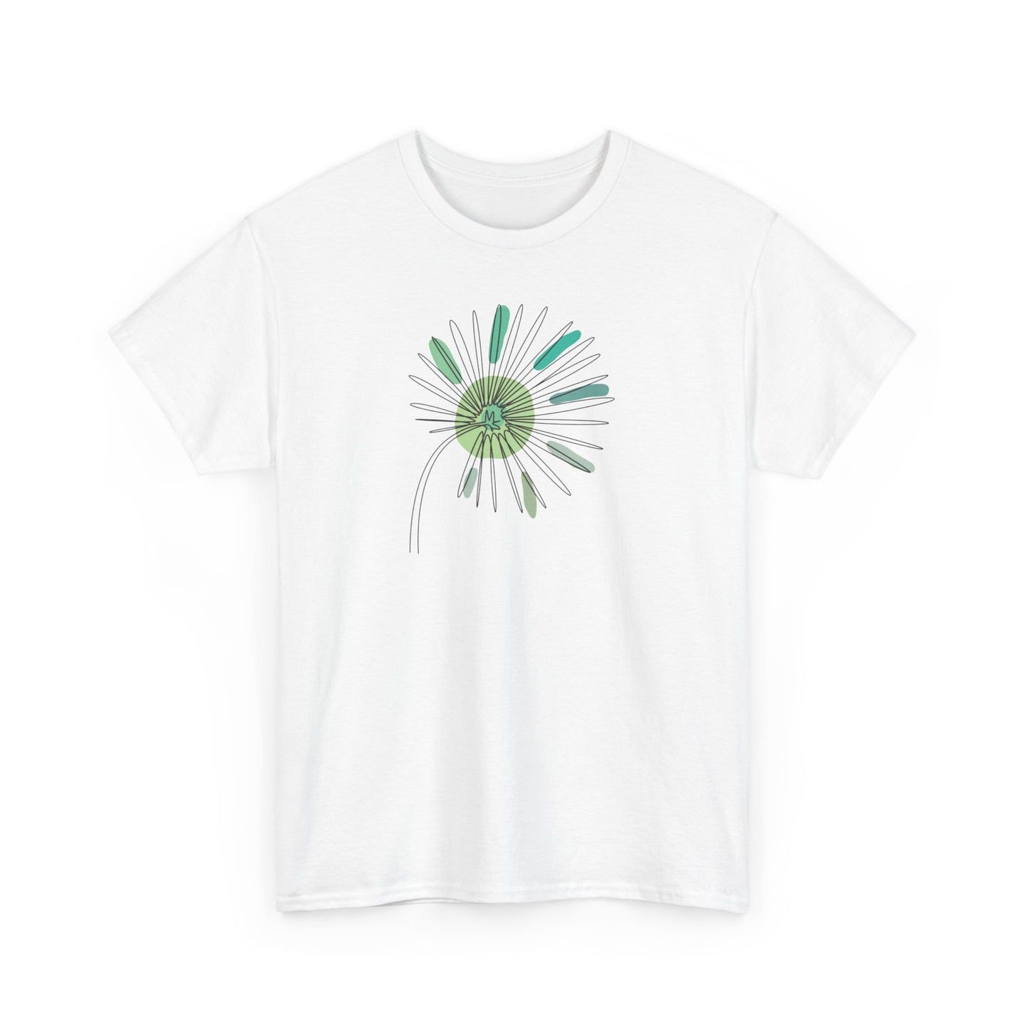 Green and Blue Dandelion Short Sleeve Tee