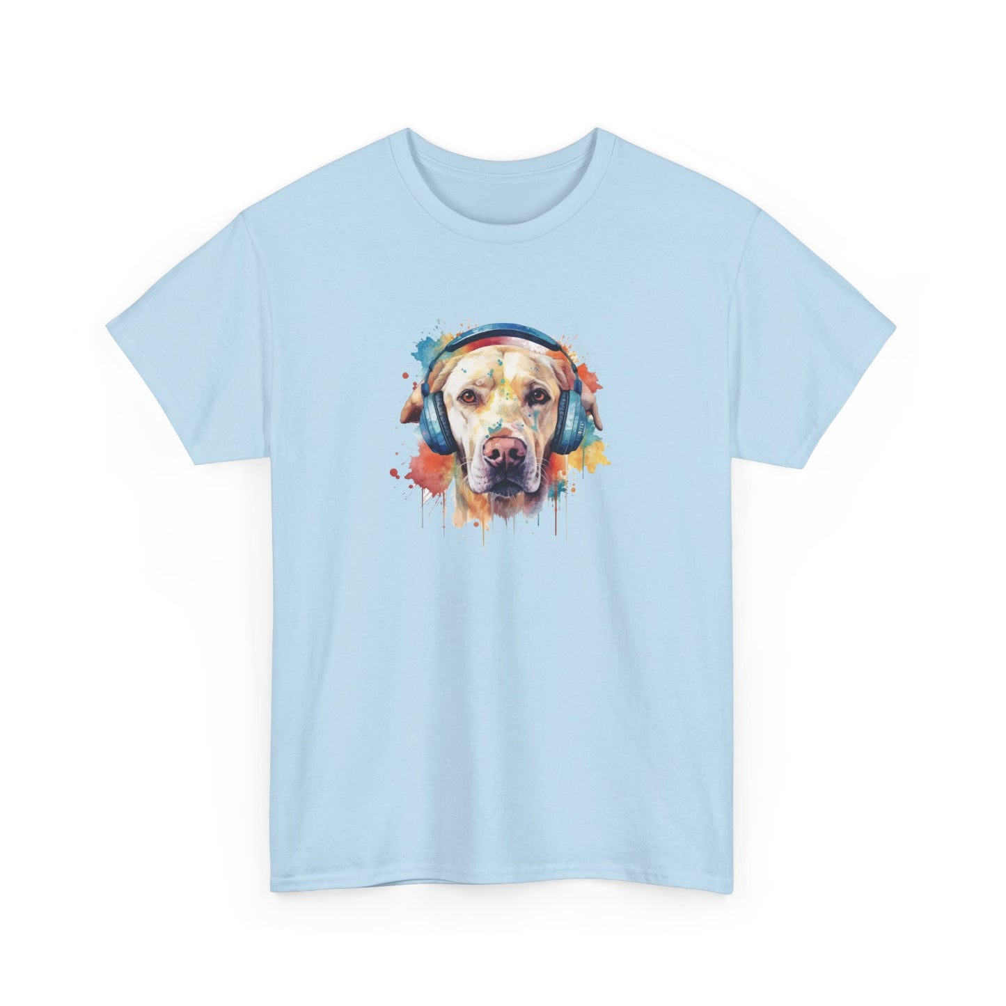 Labrador Retriever with Headphones Short Sleeve Tee