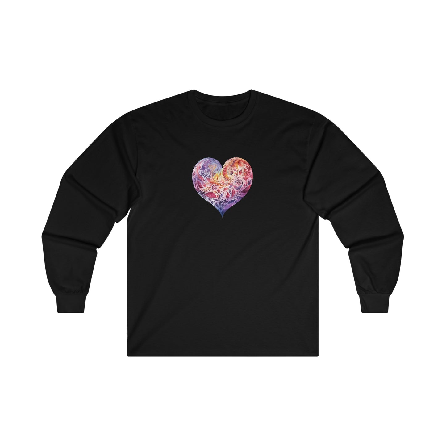 Watercolor Heart Long Sleeve Tee 003
