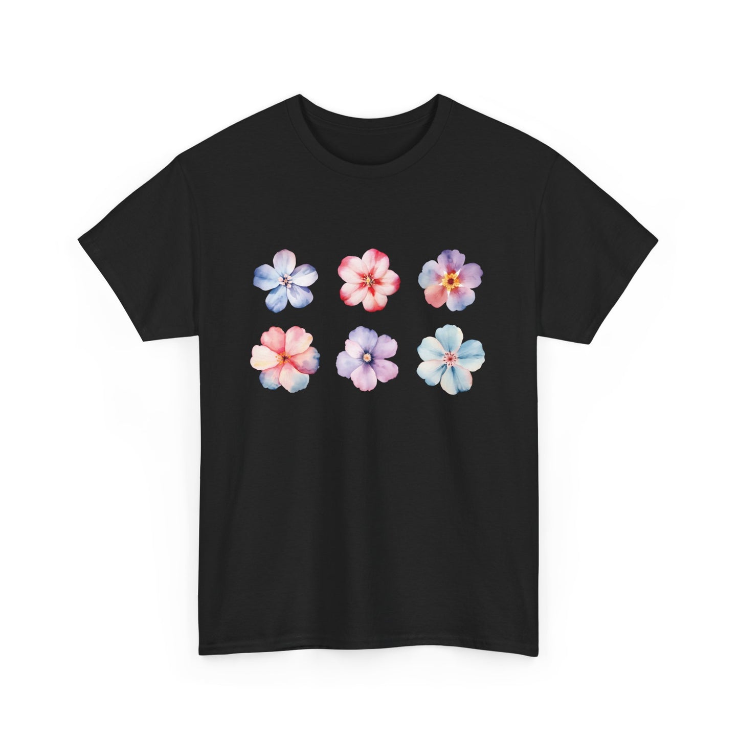 Watercolor Flowers Set Short Sleeve Tee