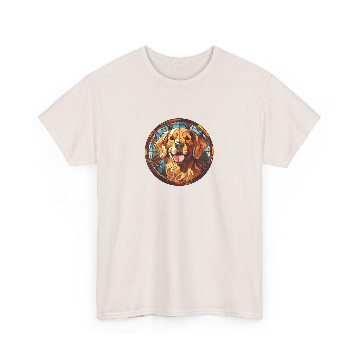 Stained Glass Golden Retriever Short Sleeve Tee