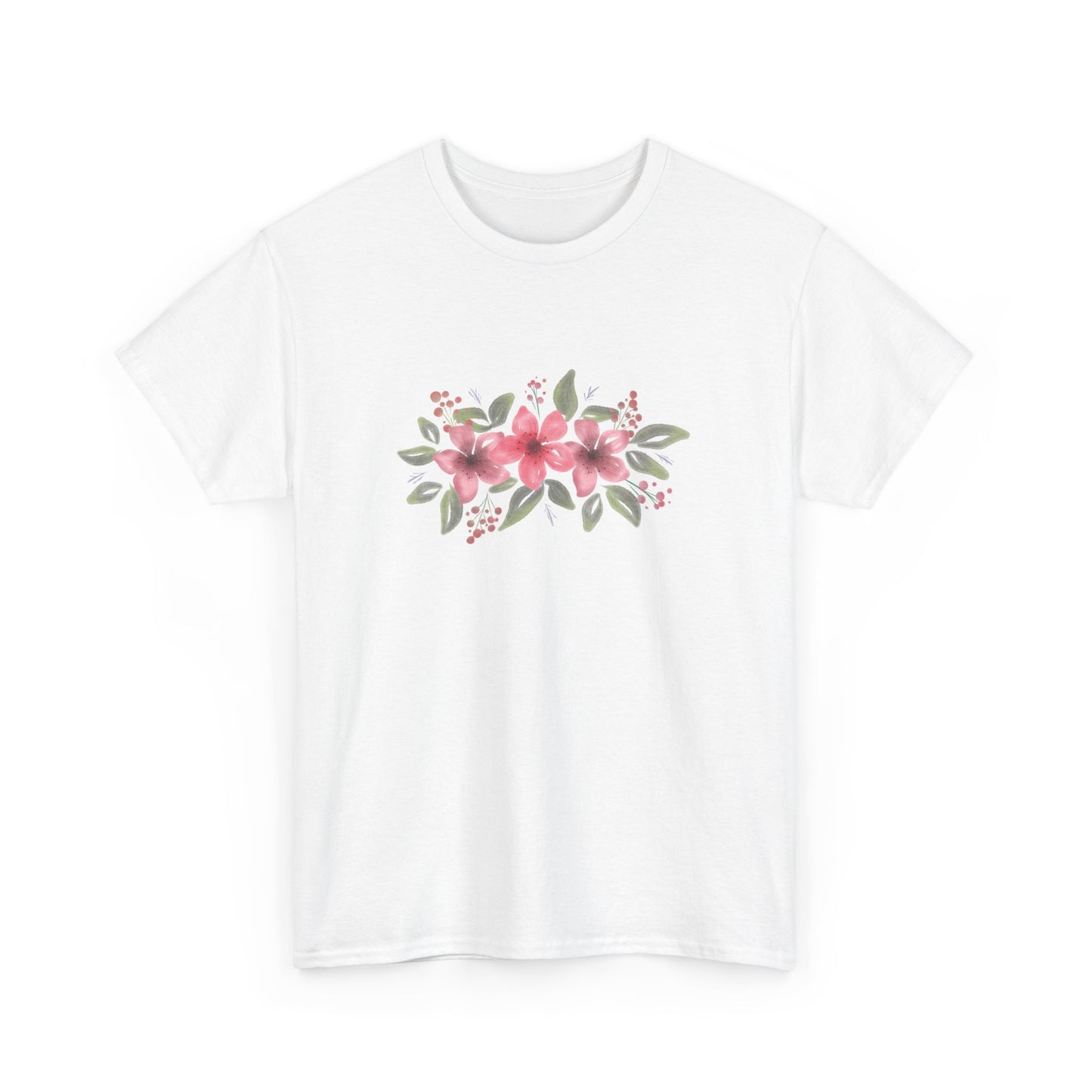 Pink Flowers Short Sleeve Tee