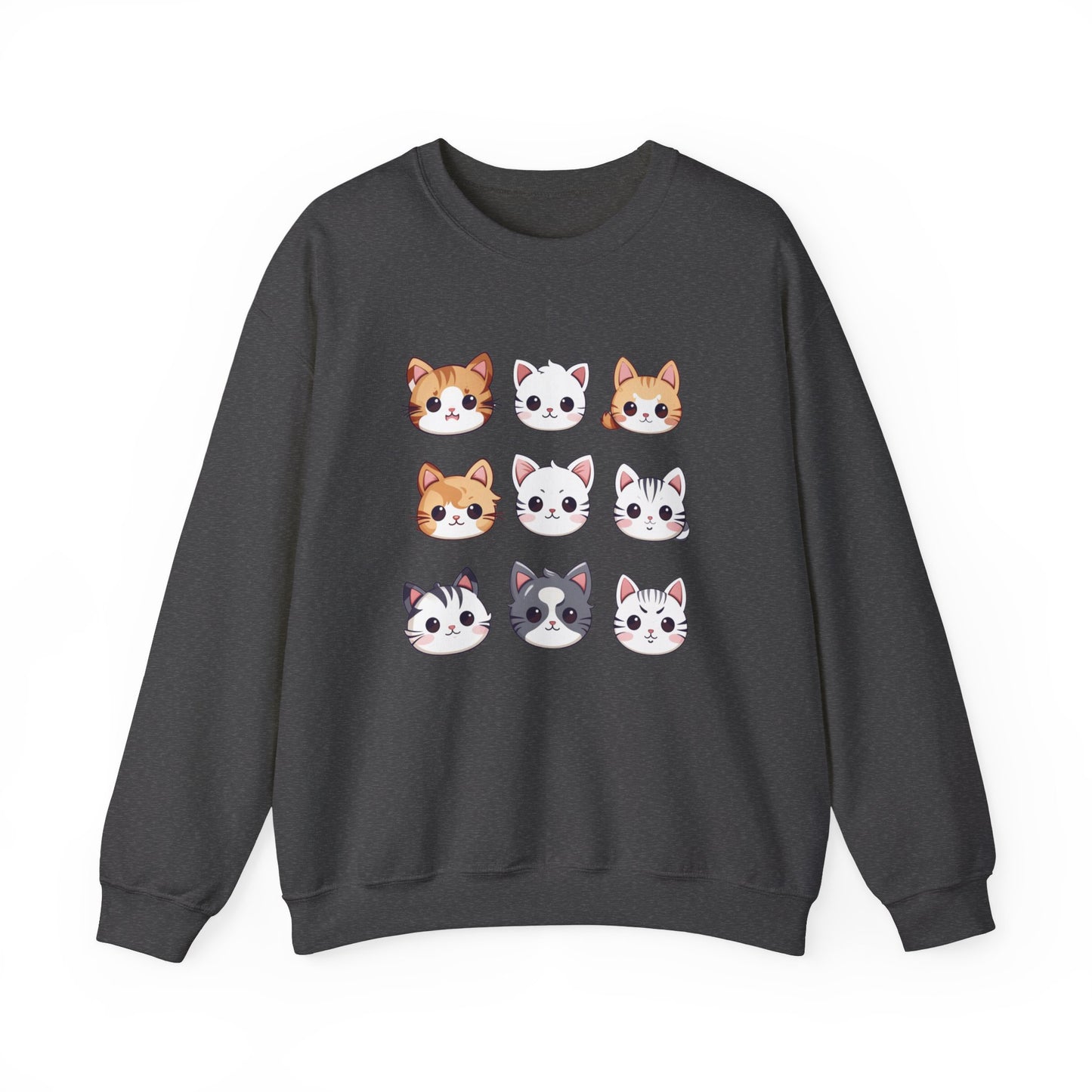 Cute Cat Faces Set Sweatshirt