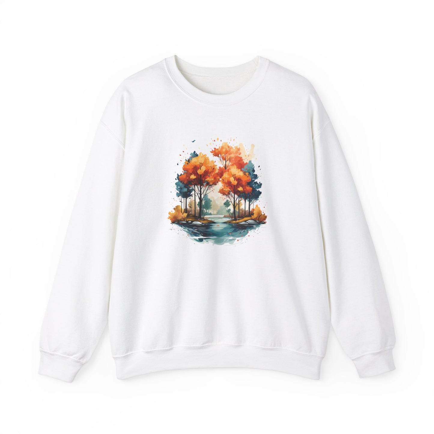 Autumn River Watercolor Sweatshirt