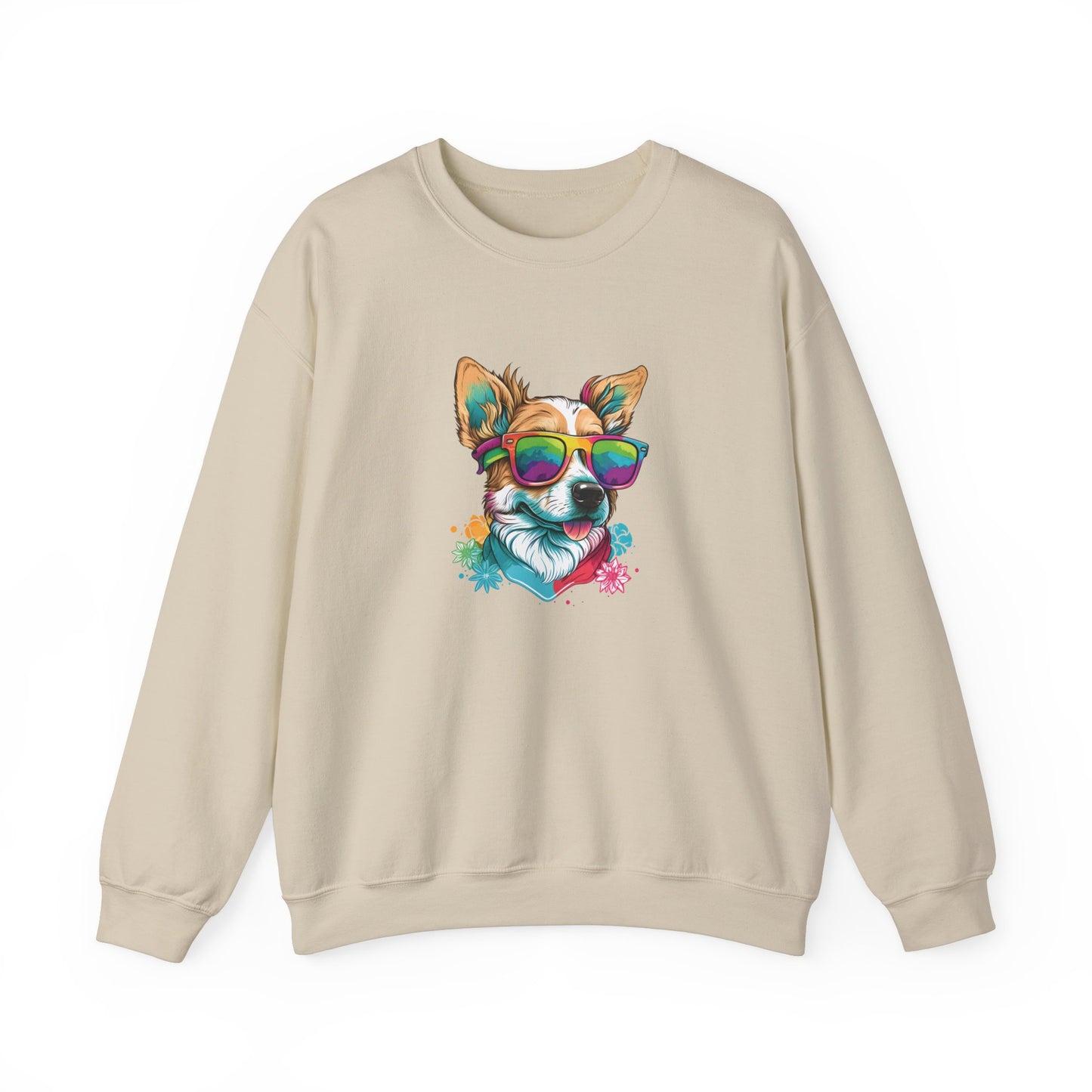 Dog with Sunglasses Sweatshirt 002