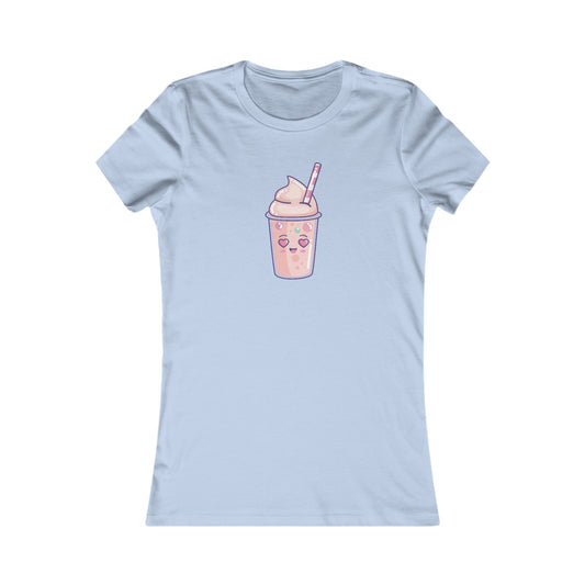 Cute Pink Milkshake Fitted Tee