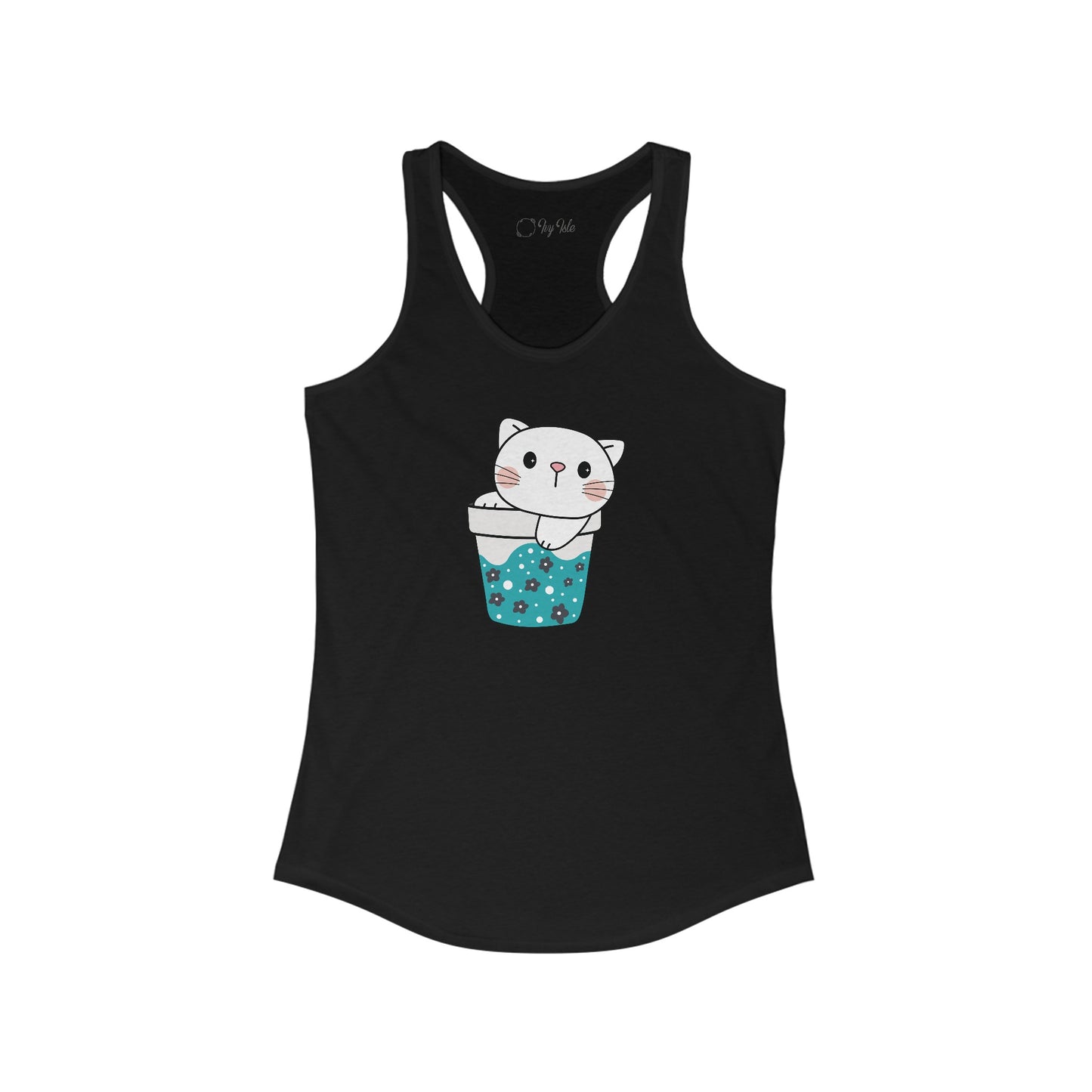 Cute Cat Cup Racerback Tank