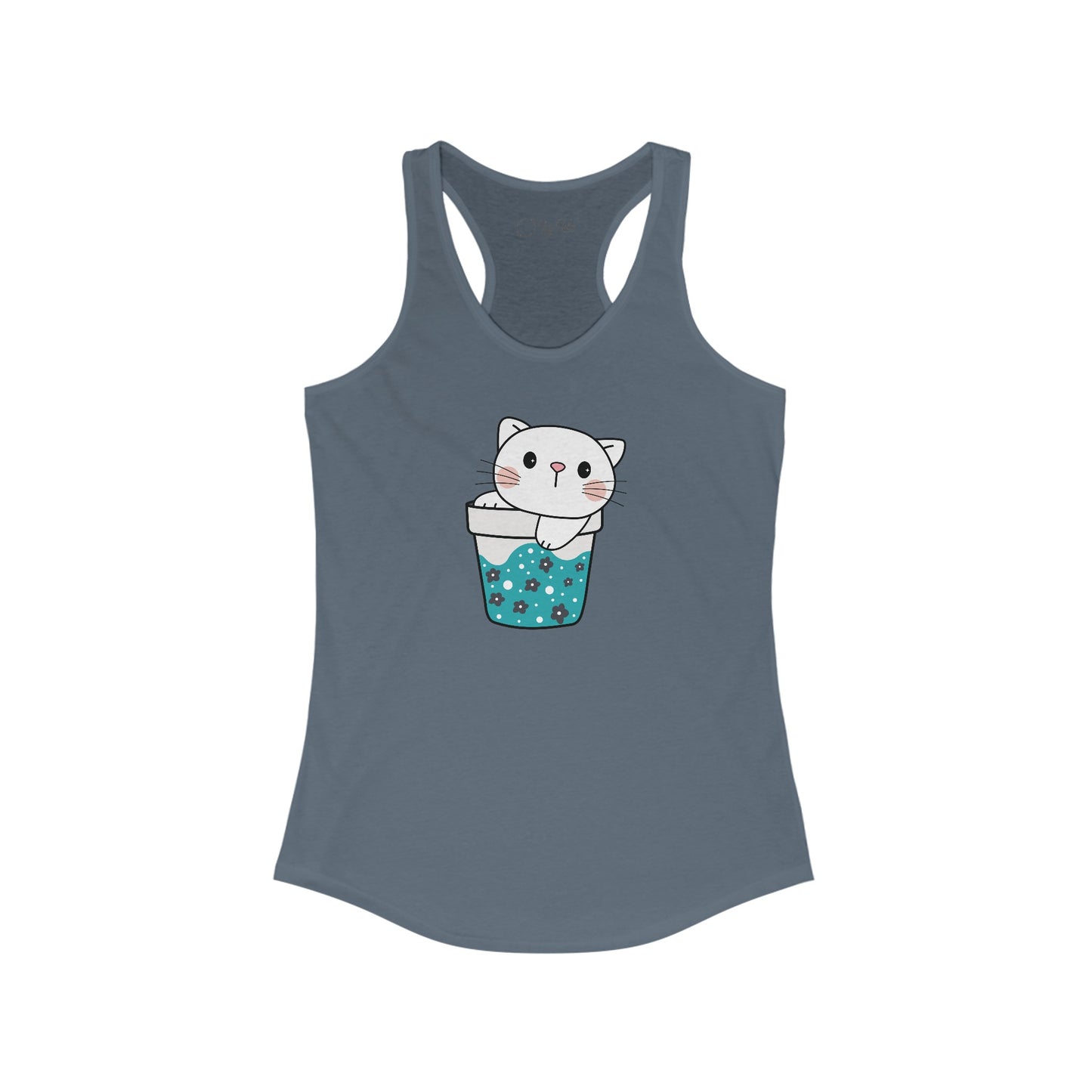 Cute Cat Cup Racerback Tank
