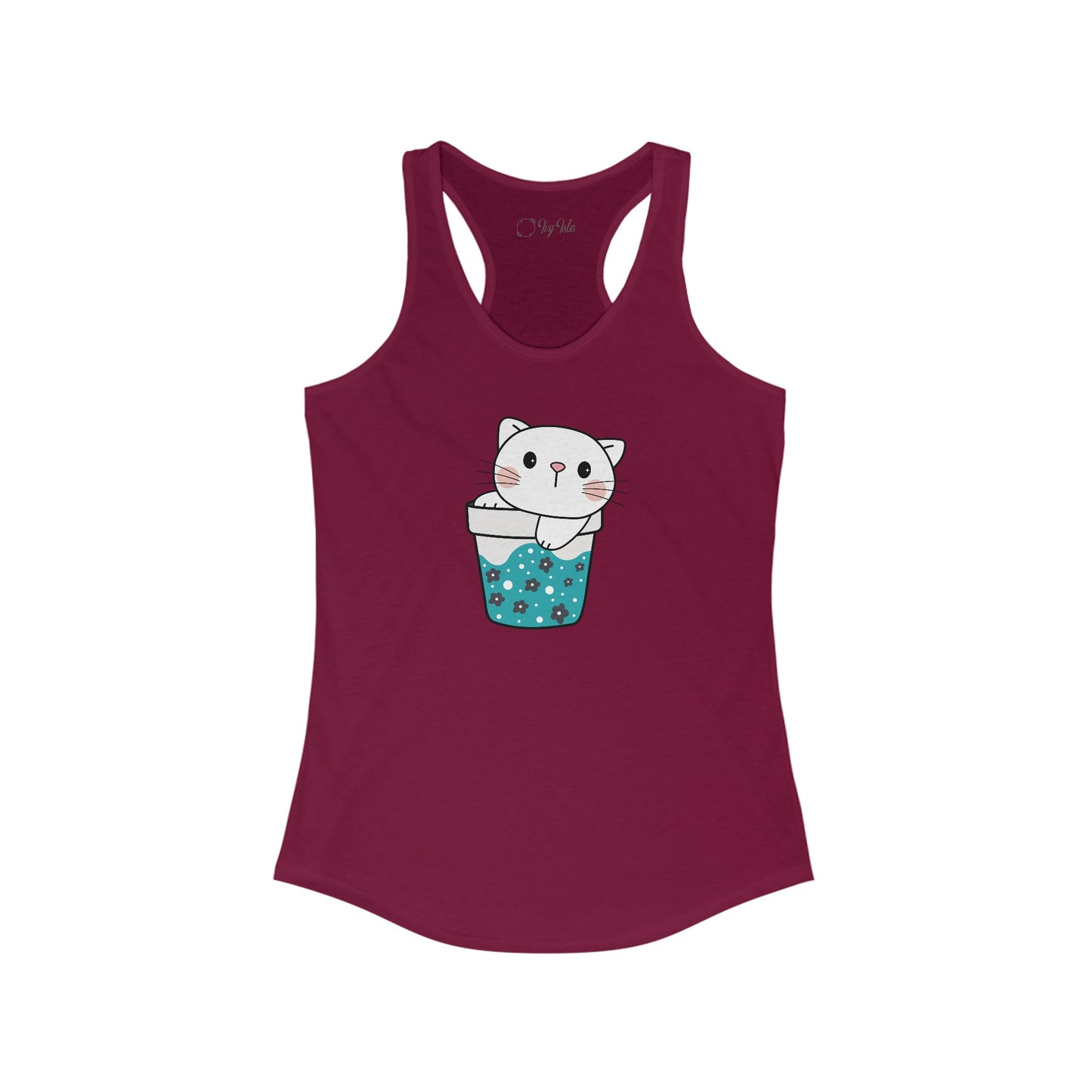 Cute Cat Cup Racerback Tank