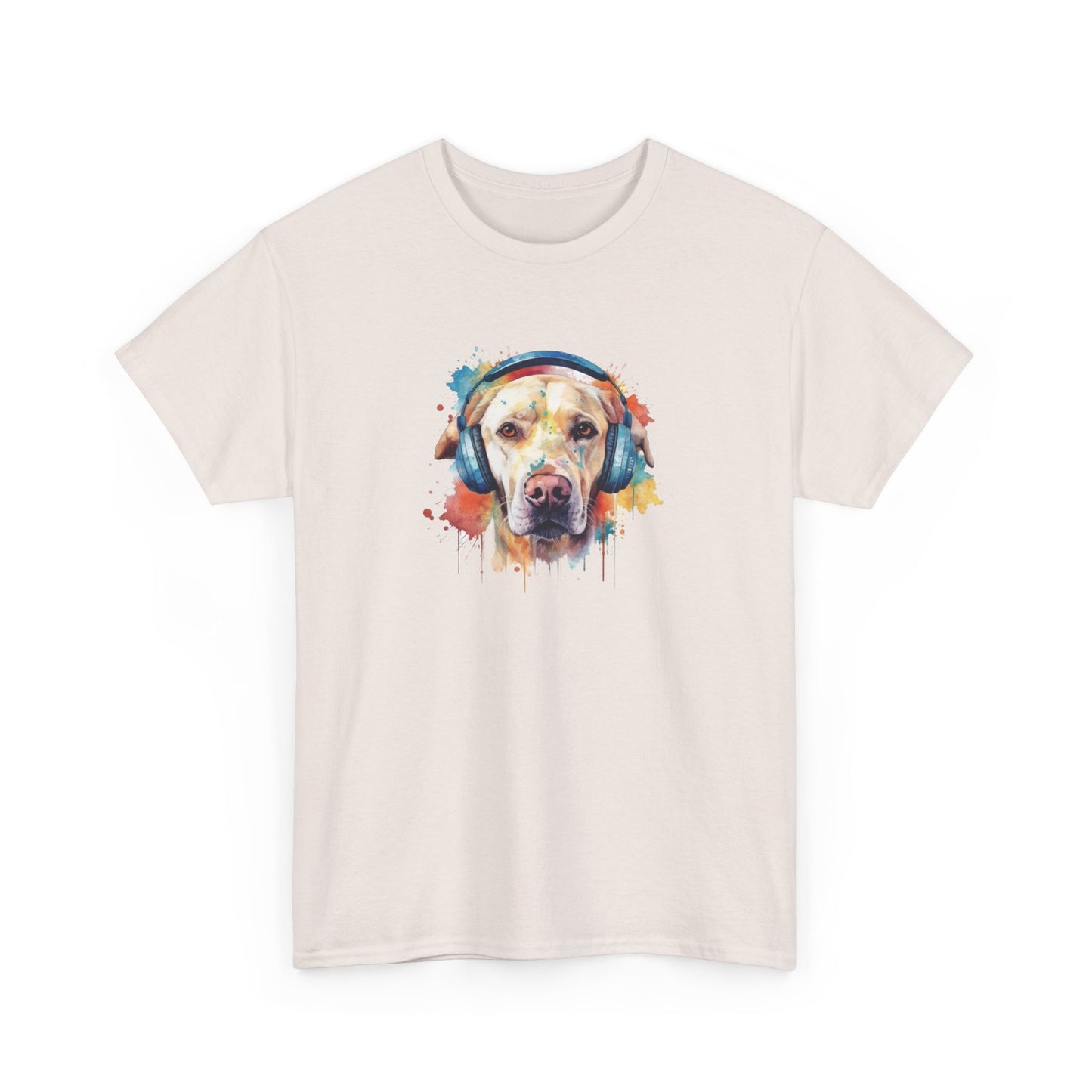 Labrador Retriever with Headphones Short Sleeve Tee