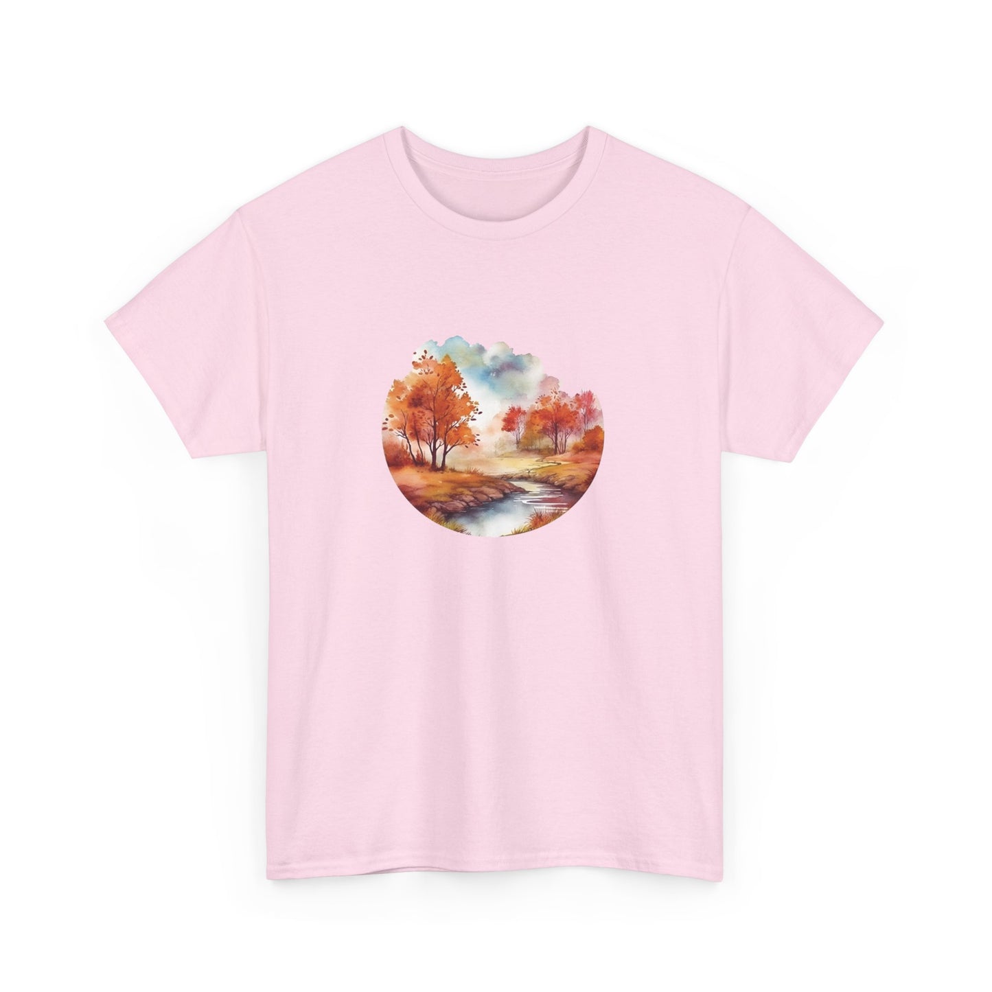 Autumn Landscape Watercolor Short Sleeve Tee