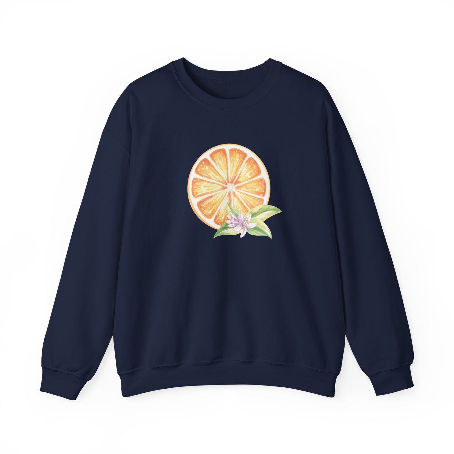 Orange and Flower Sweatshirt