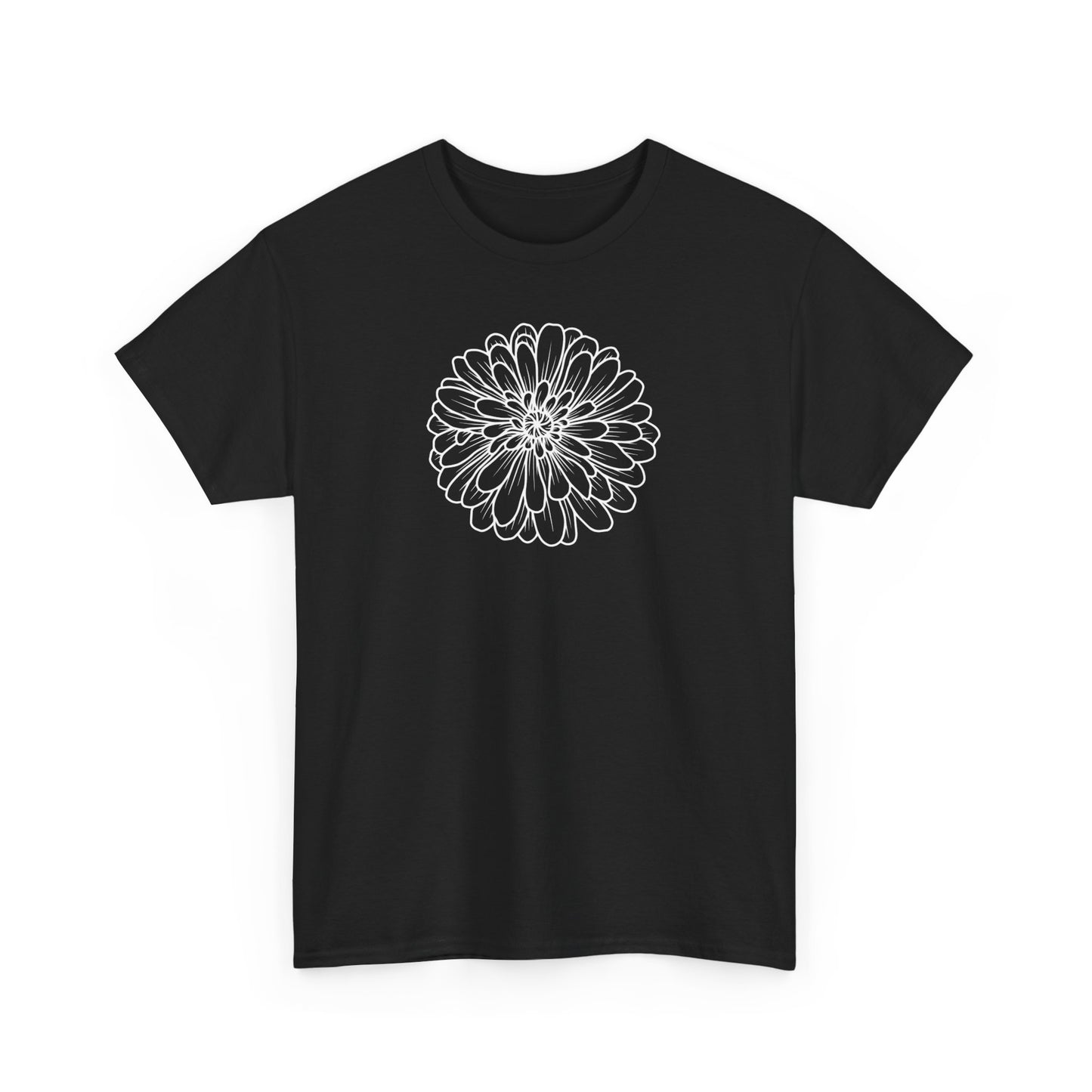 Flower Outline Short Sleeve Tee