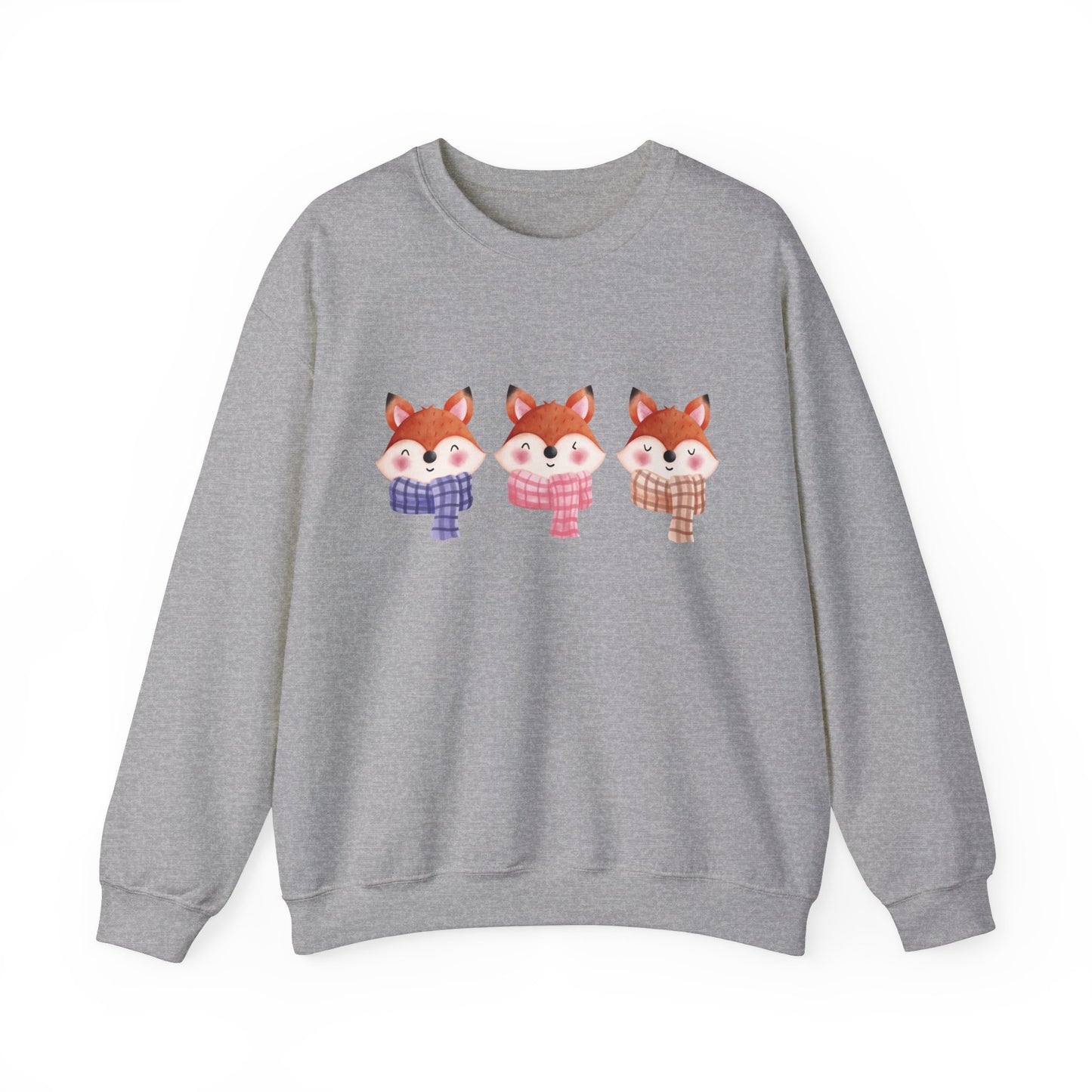 Cute Foxes in Scarves Sweatshirt
