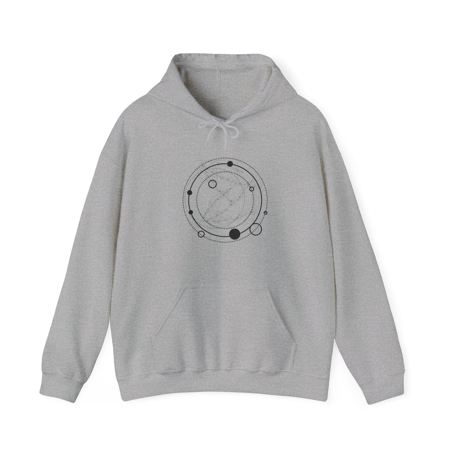 Circular Pattern Hooded Sweatshirt