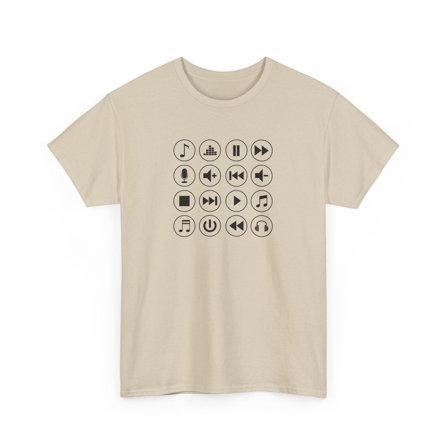 Music Player Symbols Short Sleeve Tee