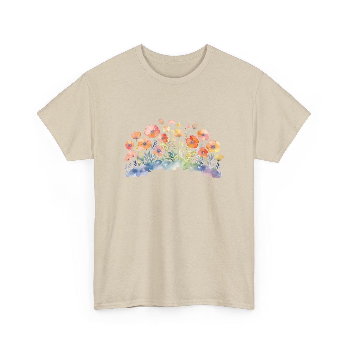 Pretty Watercolor Flowers Short Sleeve Tee