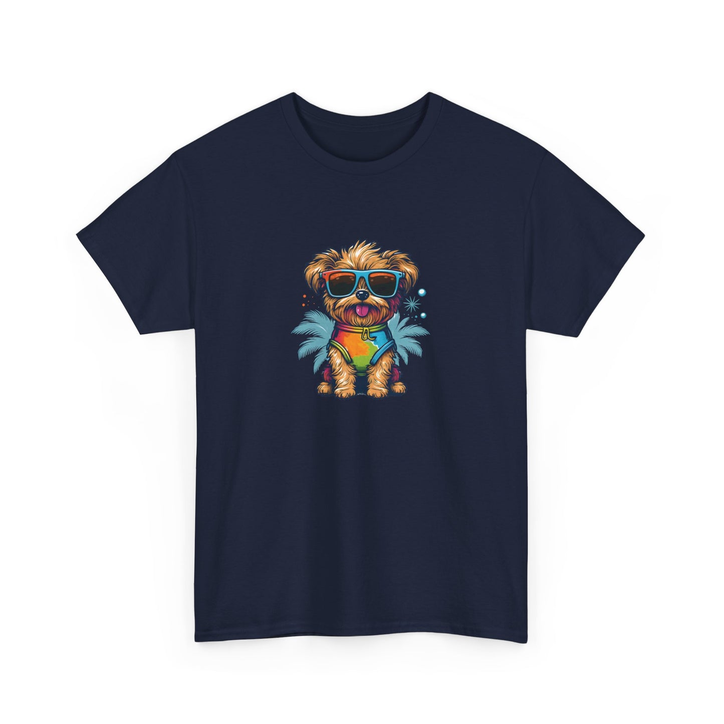Dog with Sunglasses Short Sleeve Tee 001