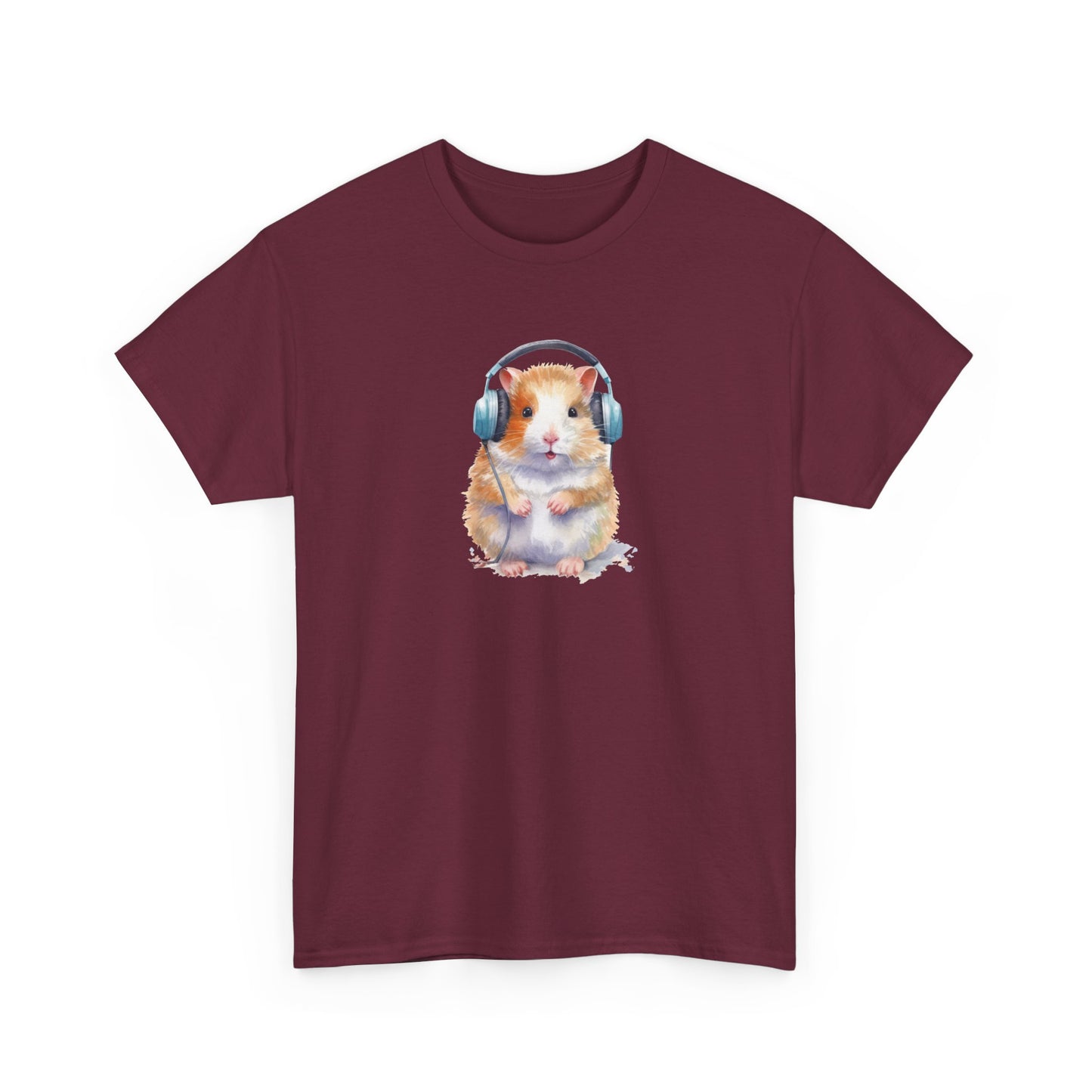 Hamster with Headphones Short Sleeve Tee