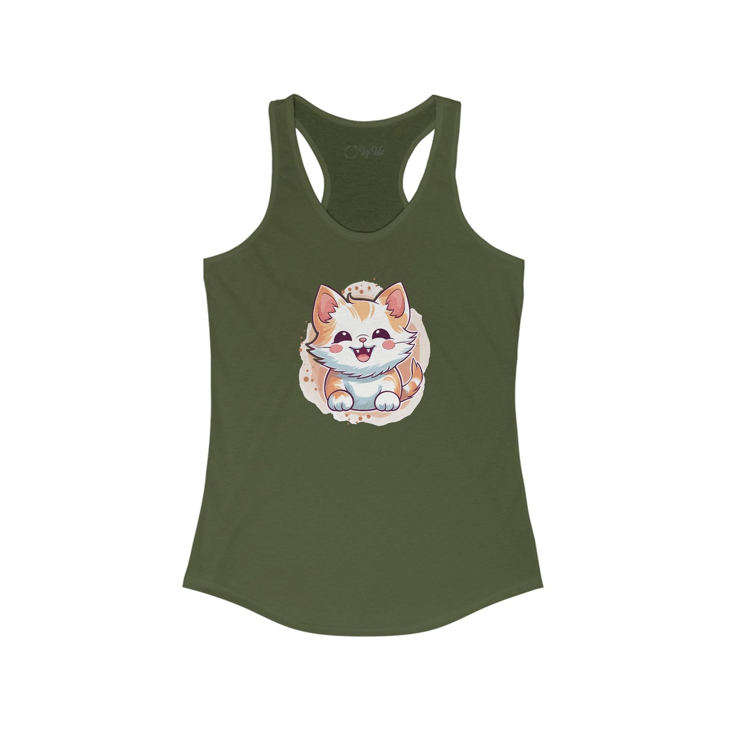 Cute Brown Cat Racerback Tank