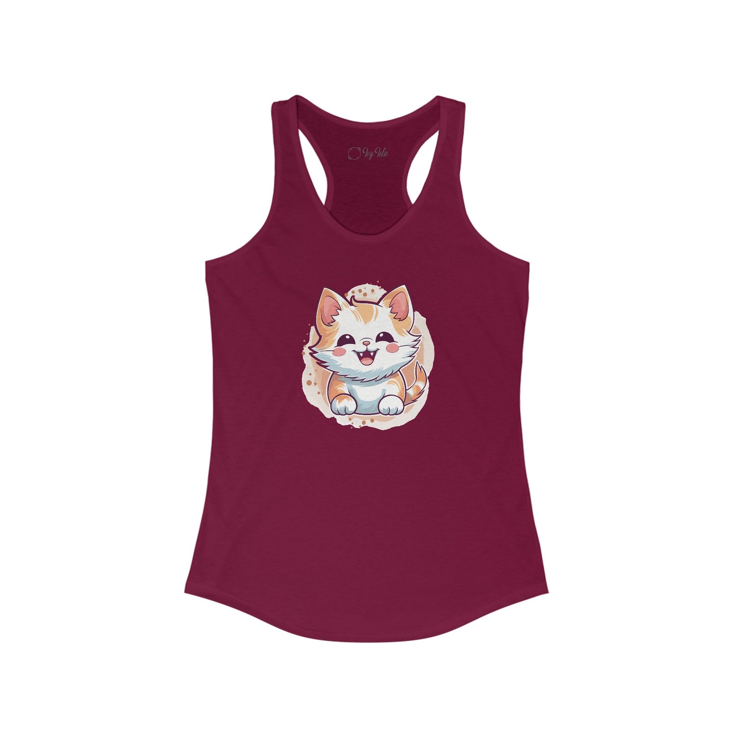 Cute Brown Cat Racerback Tank