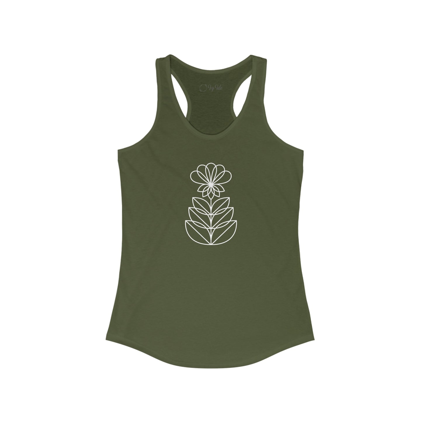 Abstract Flower Racerback Tank