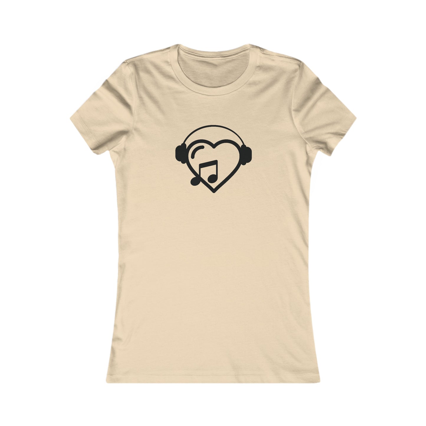 Music Heart Fitted Tee