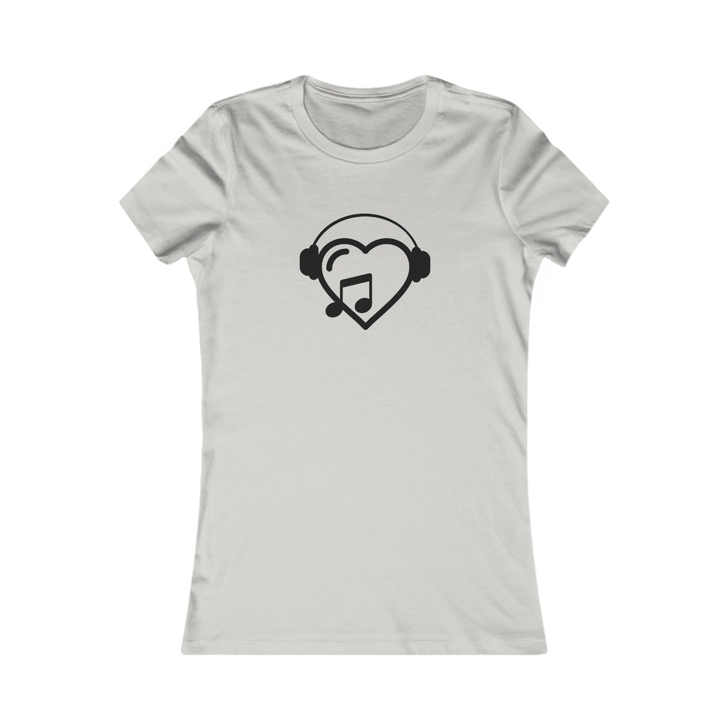 Music Heart Fitted Tee