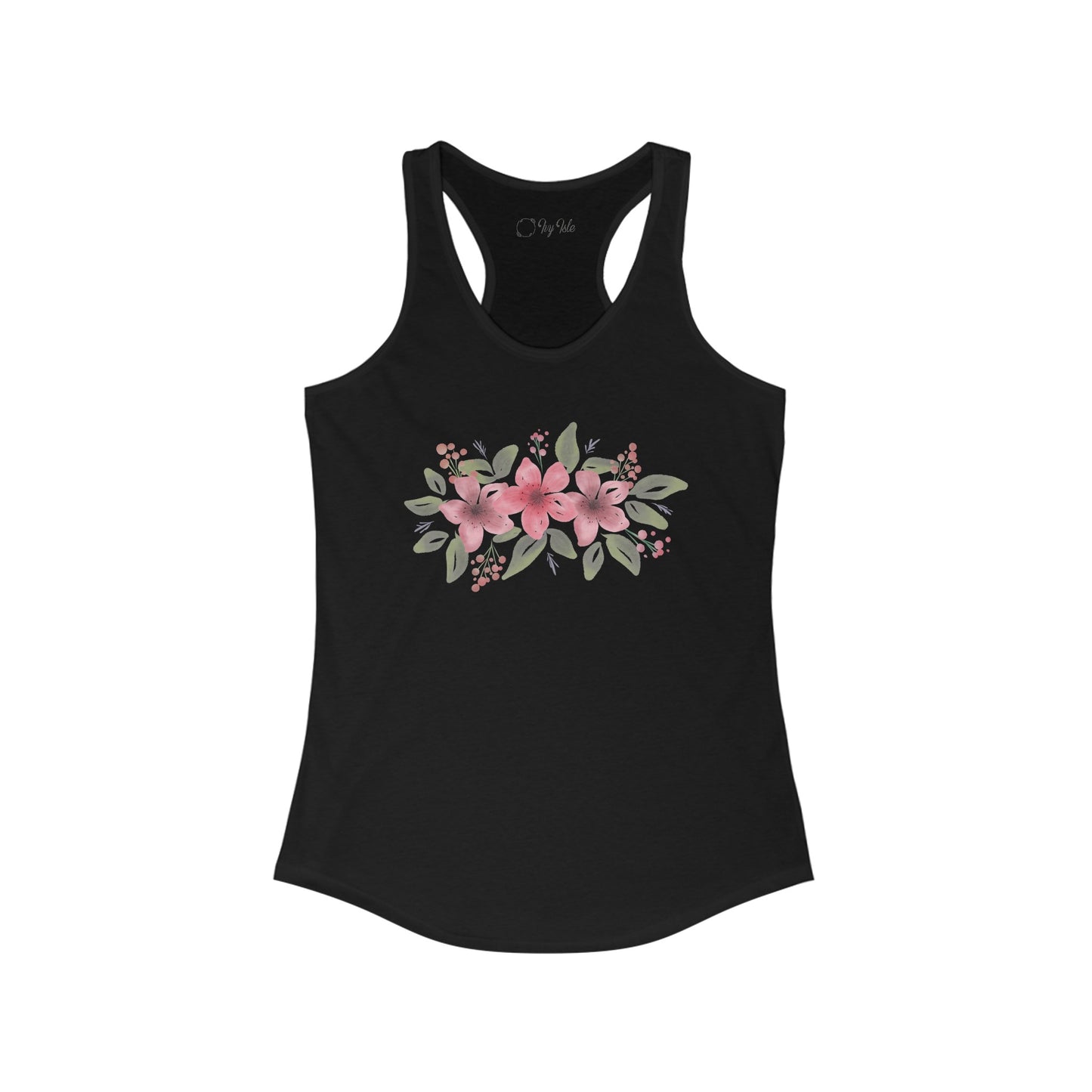 Pink Flowers Racerback Tank