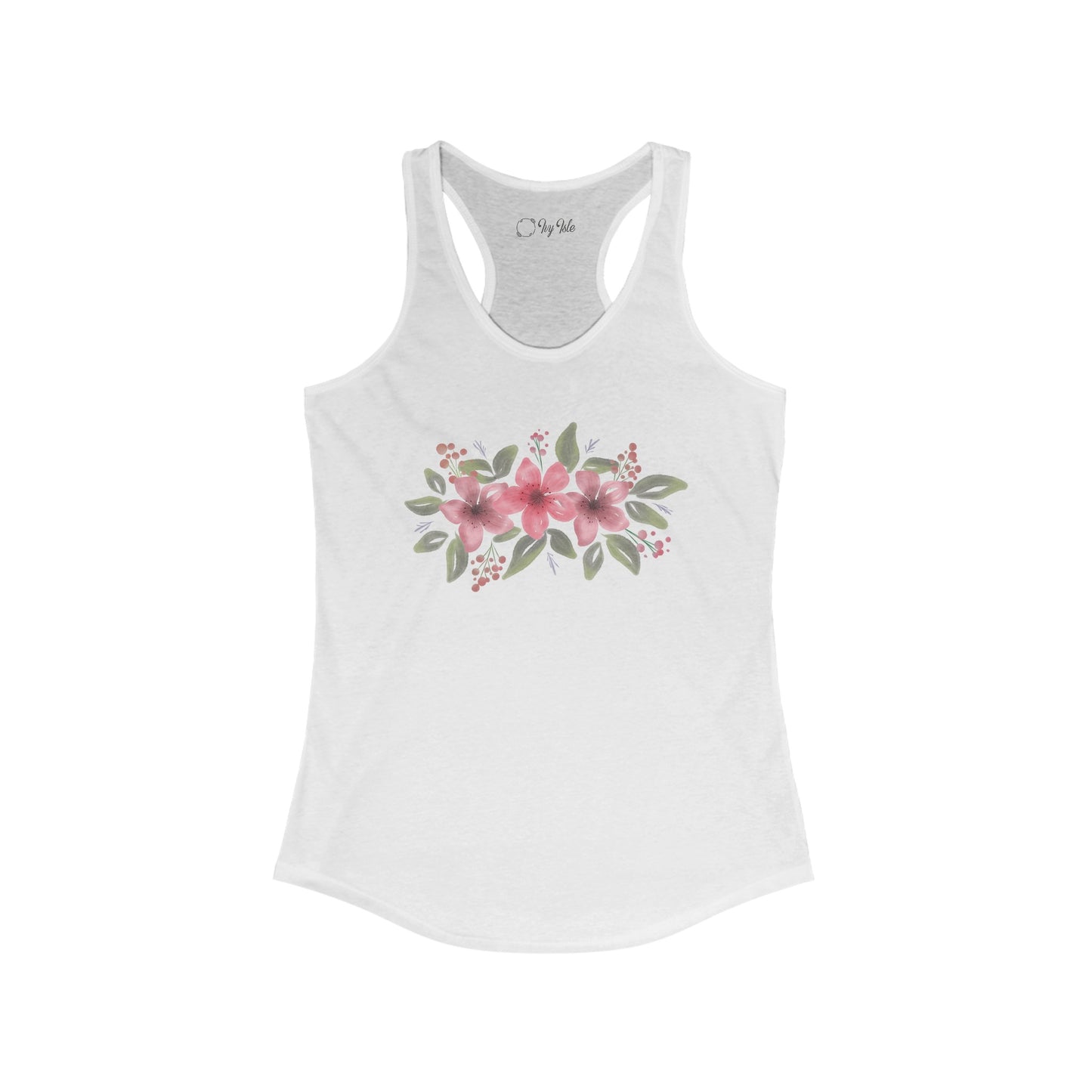 Pink Flowers Racerback Tank