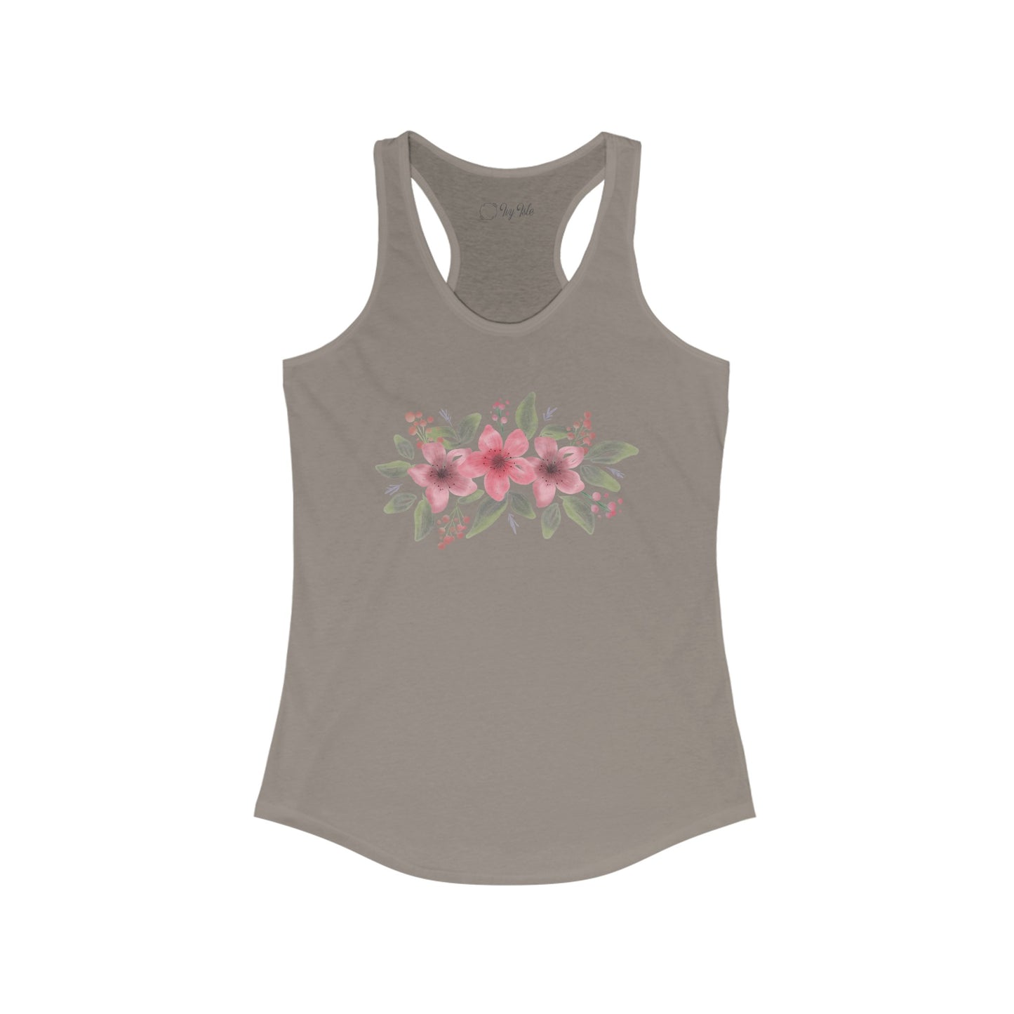 Pink Flowers Racerback Tank