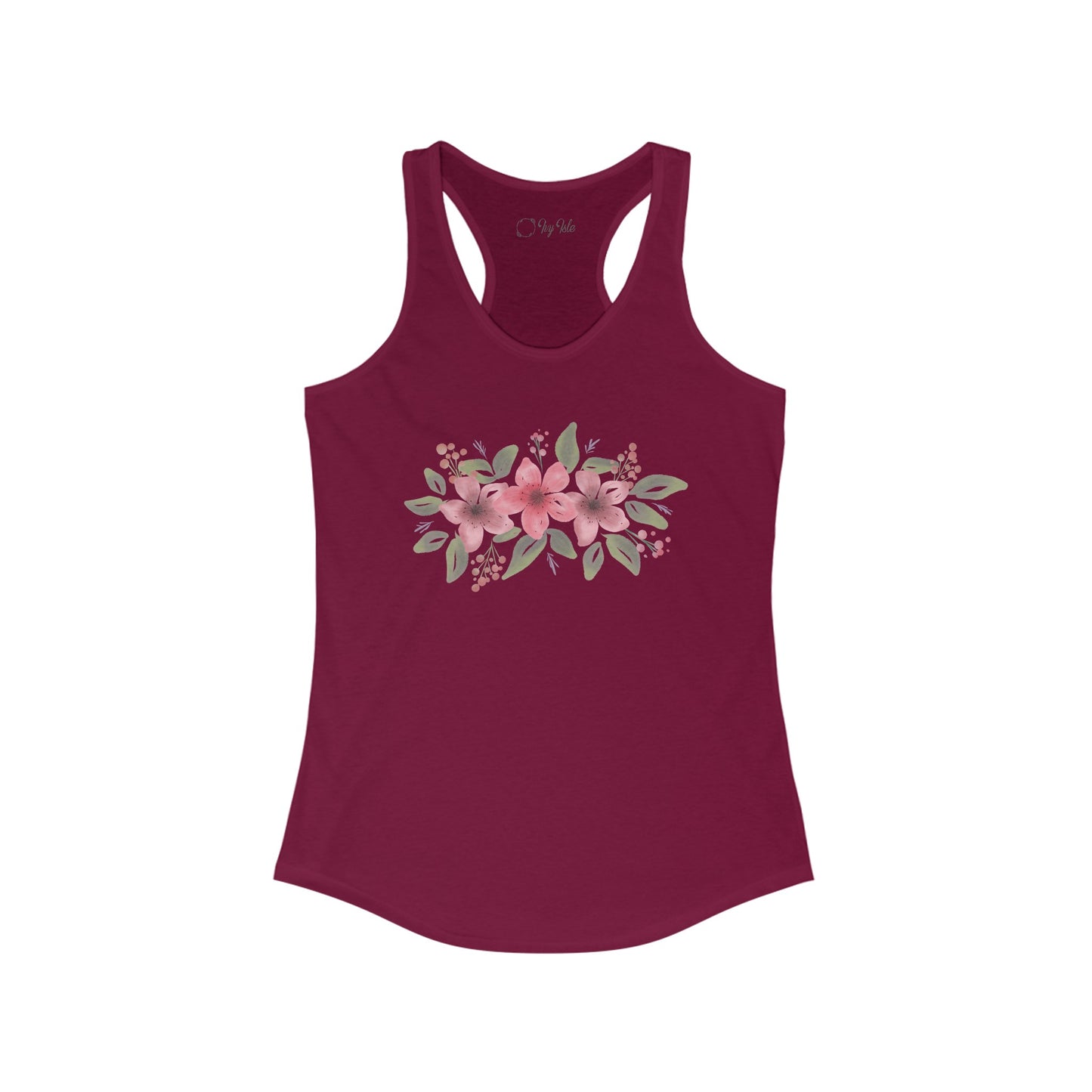 Pink Flowers Racerback Tank