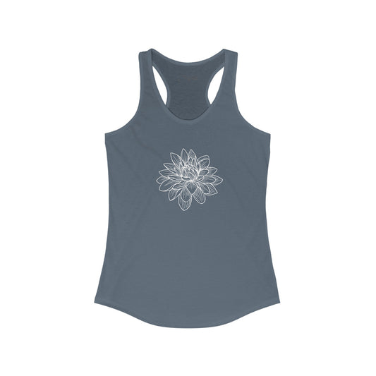 Lotus Outline Racerback Tank