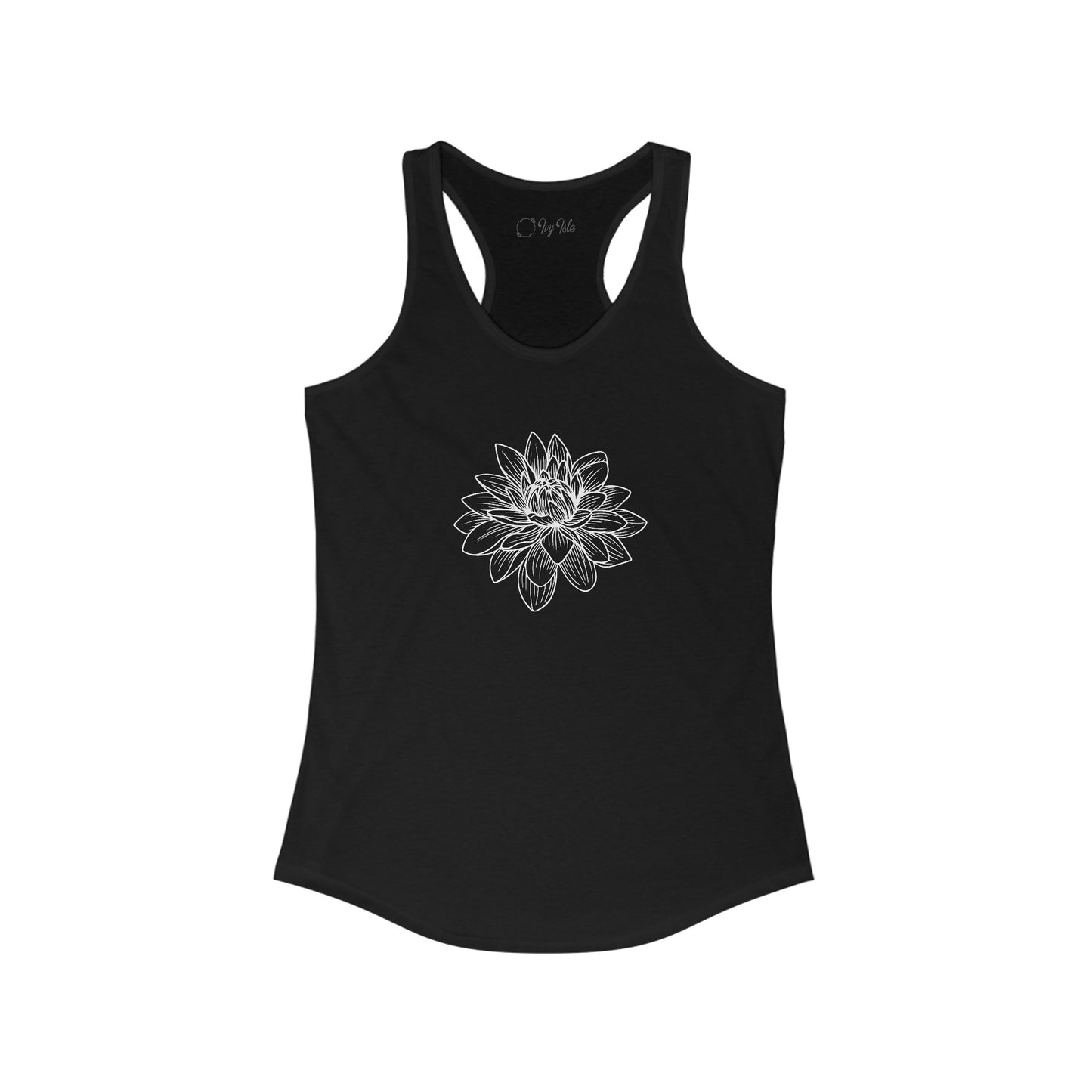 Lotus Outline Racerback Tank